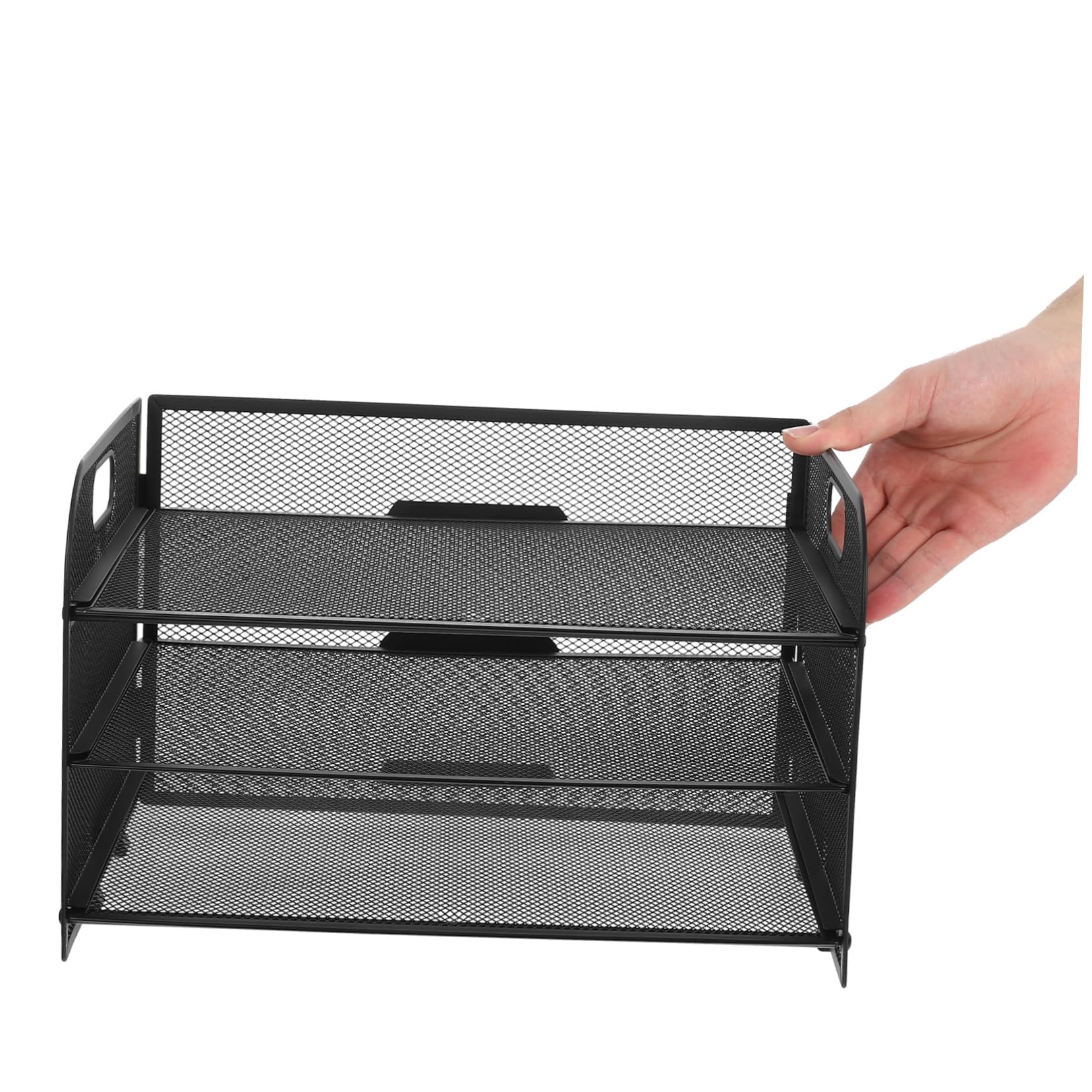SECFOU Organizador De Escritorio De Malla Archivador De Documentos Soporte Para Archivos y Suministros De Oficina Accesorio De Almacenamiento Para Mesa De Trabajo