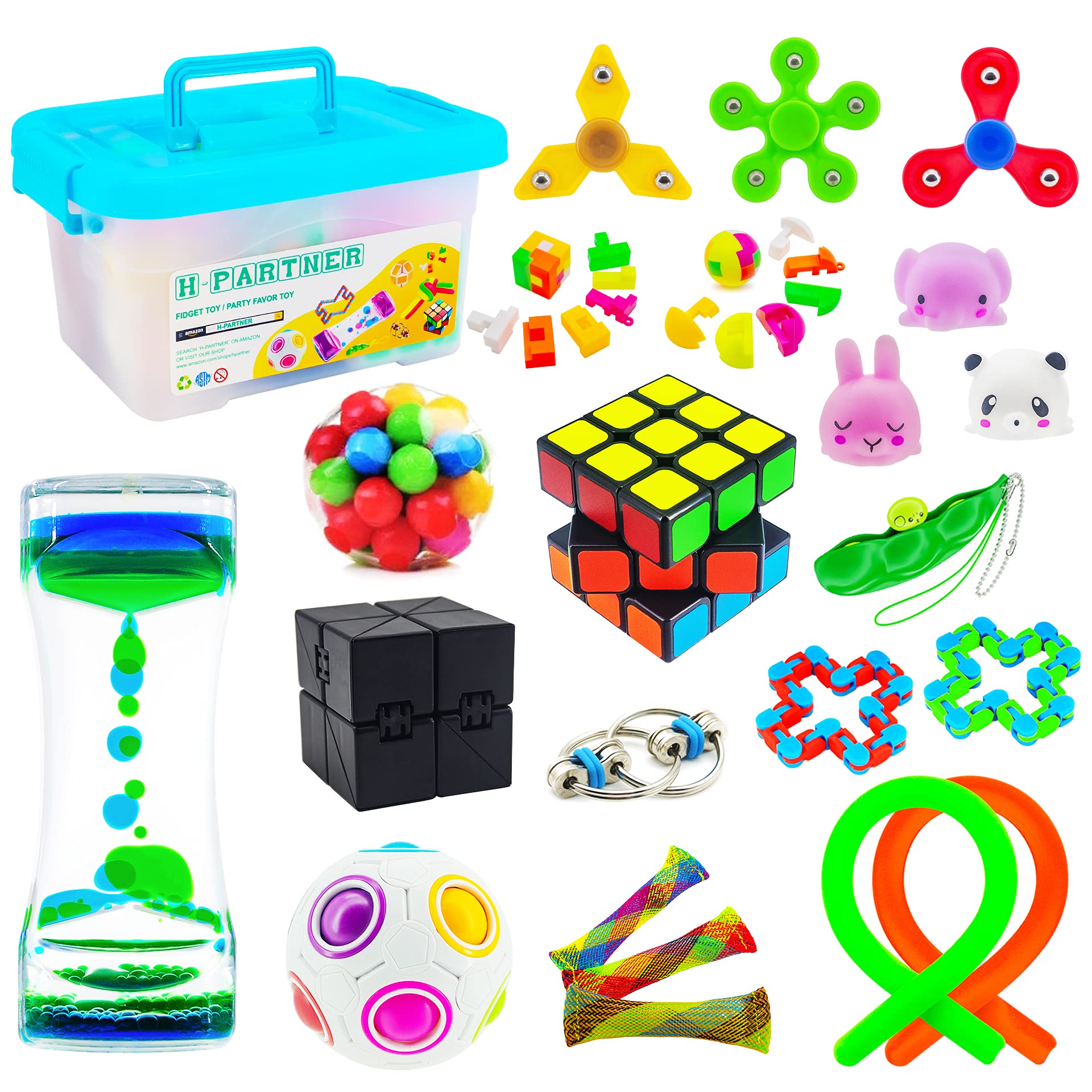 Buy HPARTNER Sensory Fidget Toys Bundle Fidget Chain, Infinity Cube