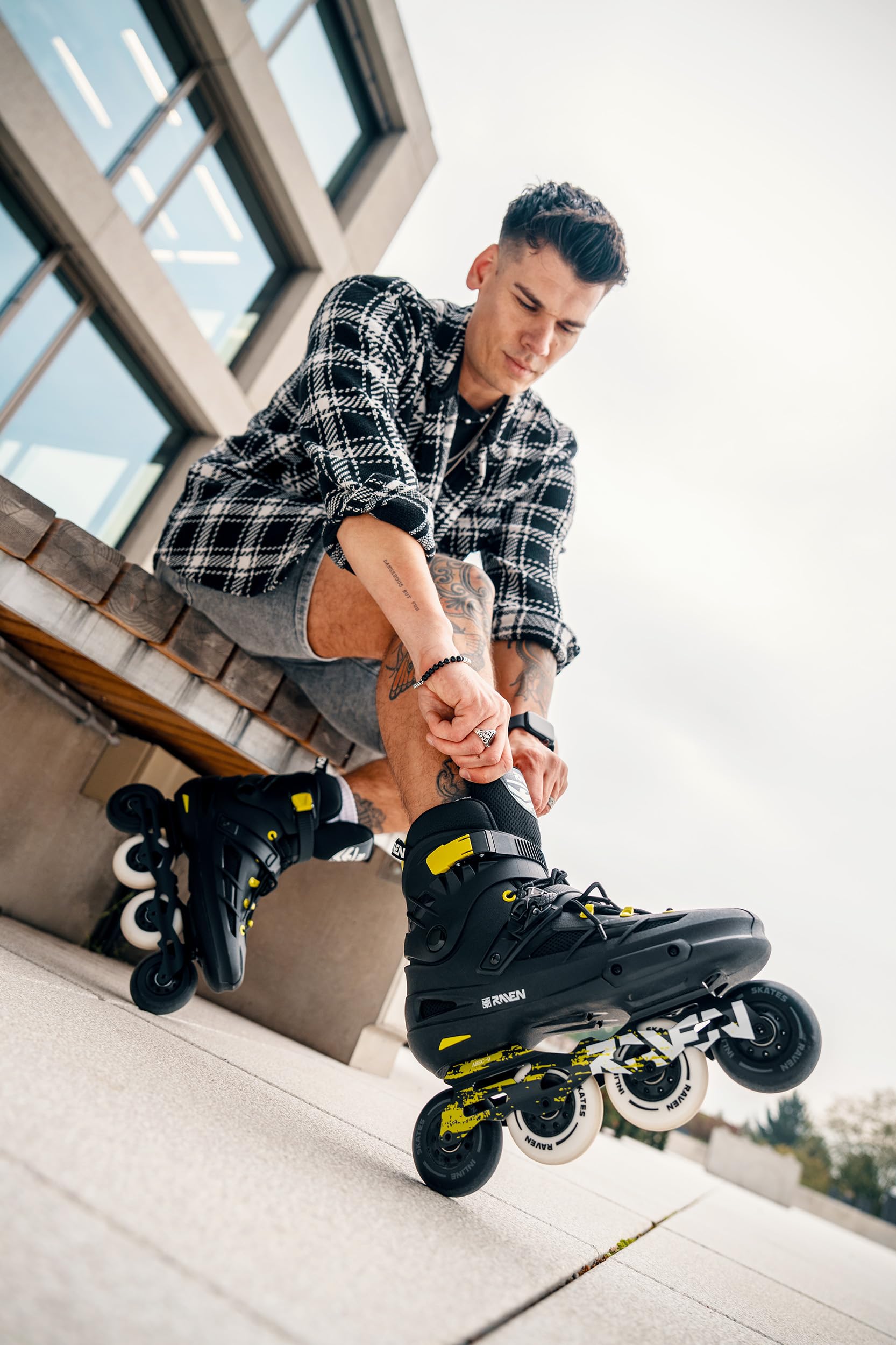 RAVEN Inlineskates Inliner Vestor Black/Lime