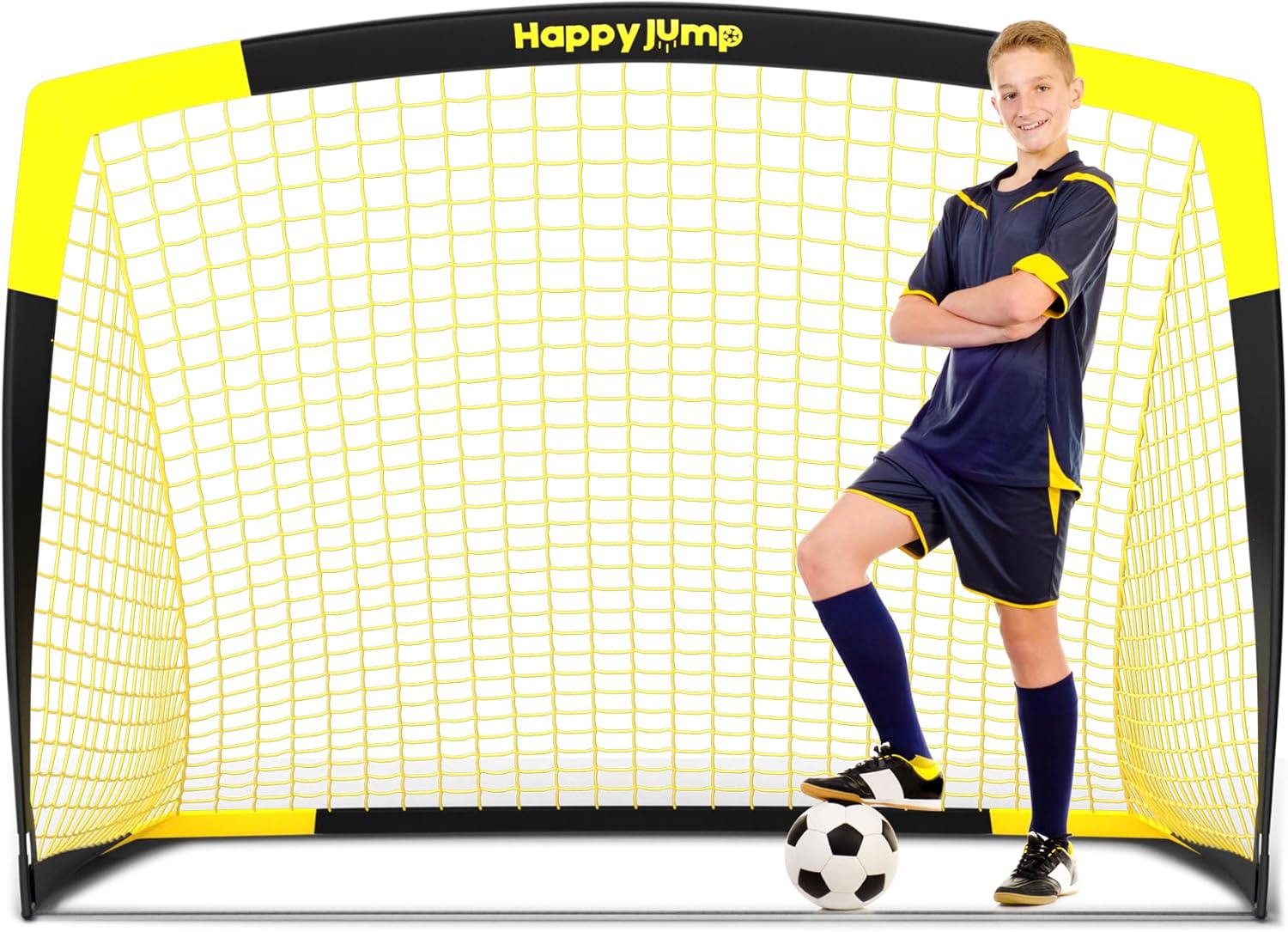 Soccer Goal Pop Up Foldable Soccer Net for Backyard 3x2.2FT,4x3FT,5x3.6FT,7x5FT 7x5 FT, 1 Pack