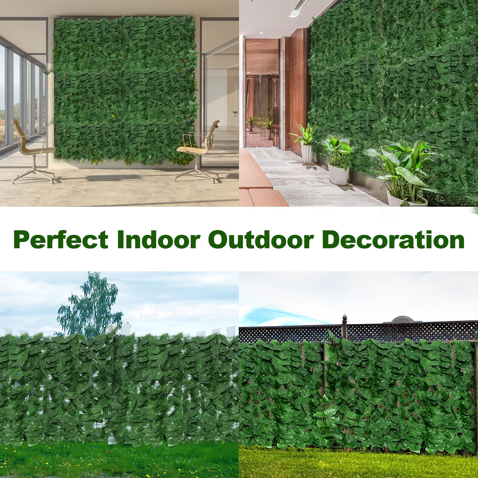 Knstliche Efeu Sichtschutz 100 X 300 Cm - Realistischer Garten Sichtschutz  Balkon Mit UV-Schutz & Wetterfest