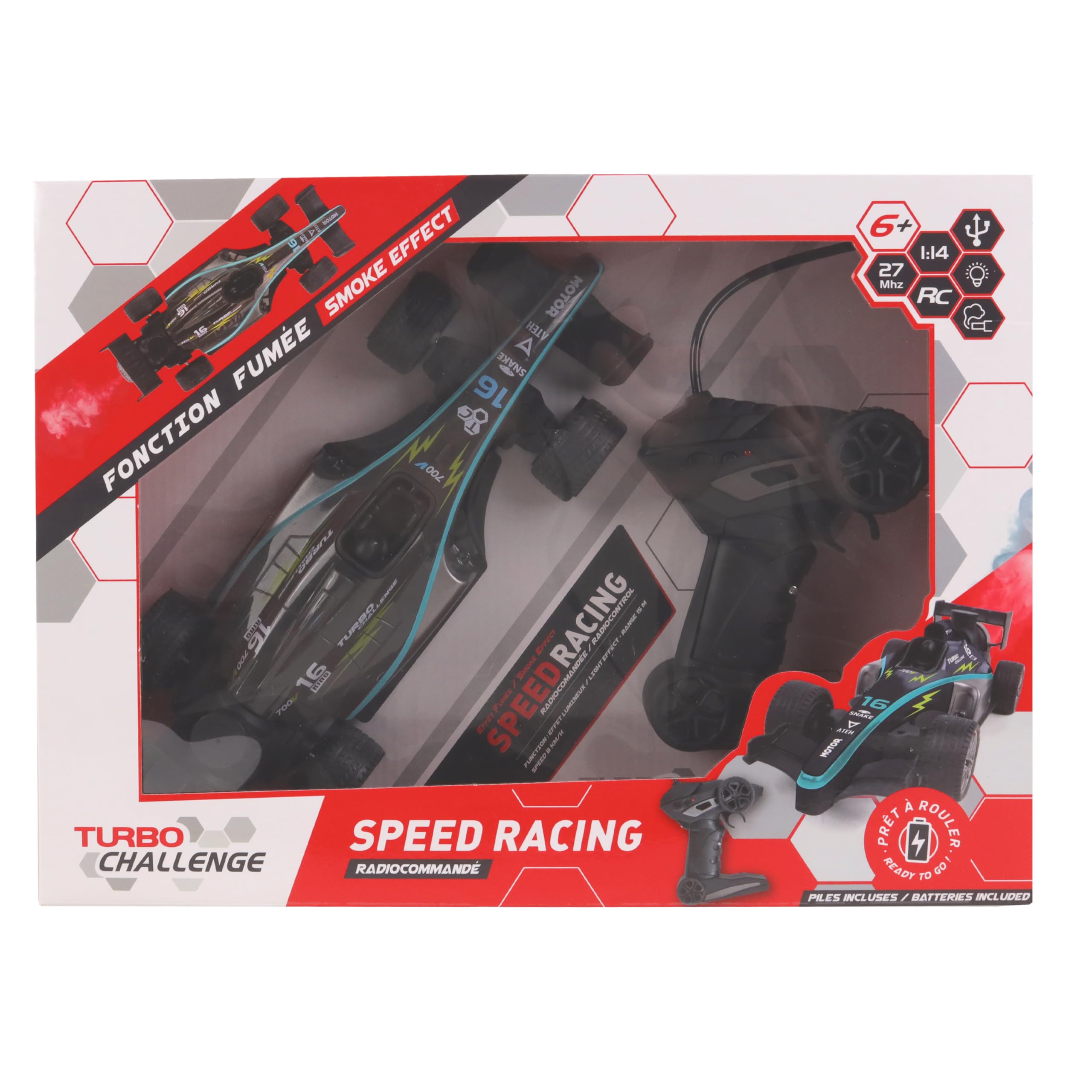 Turbo Challenge – Voiture RC Gendarmerie 1/28 – 27 MHz – 7 Km/h – Dès 6 Ans