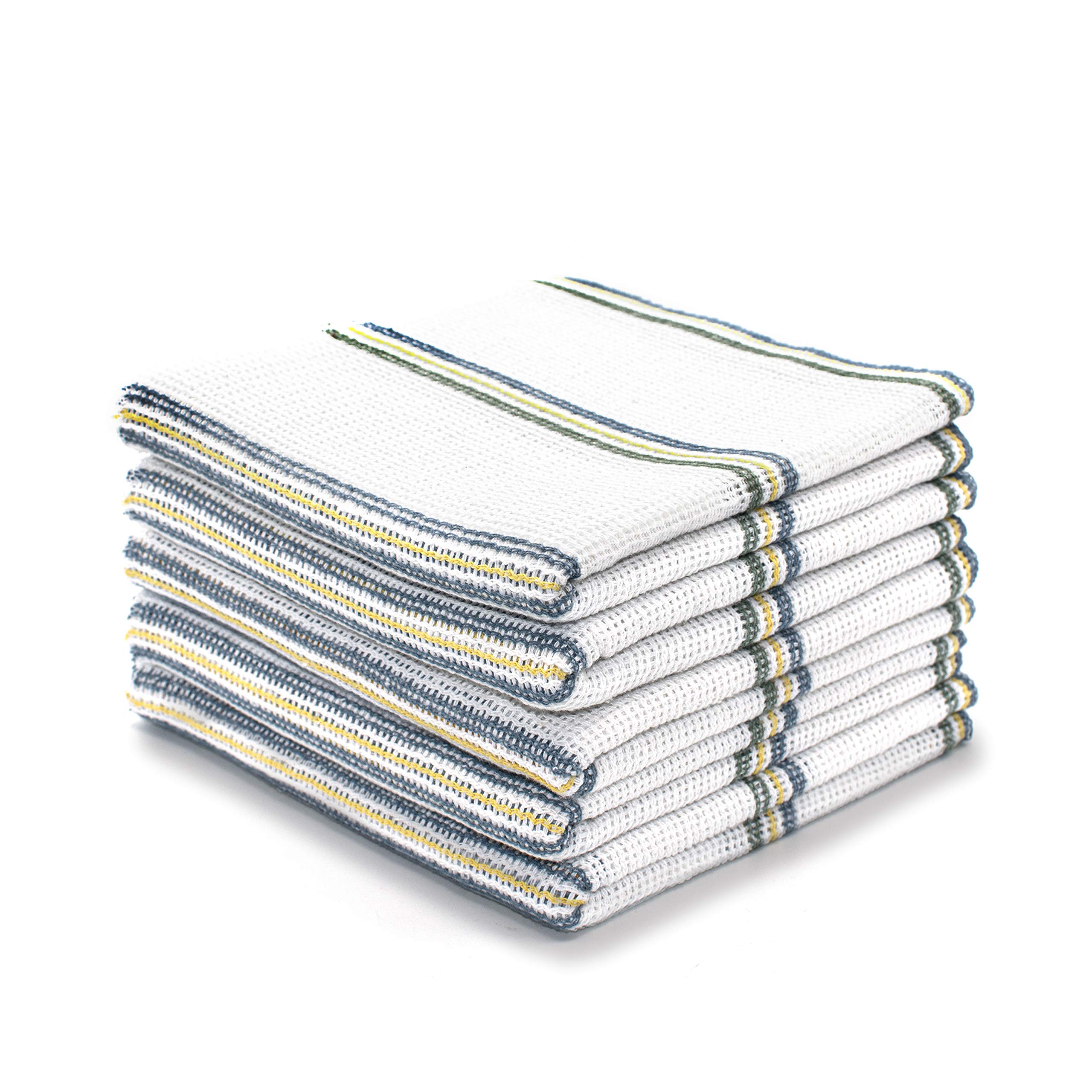 Bronwen Mathews White Bronwen Mathews® Dish Cloths Cleaning Hygiene 100% Cotton Antibacterial Absorbent Lint Free Cloths Kitchen Towels Washing Up Dishcloths Tea Towels Set Pack Of 10