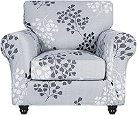 Vista 16 de SearchI Funda elástica para sofá, funda para sillón de 2 piezas con funda de cojín separada para silla, protector de muebles lavable para sala