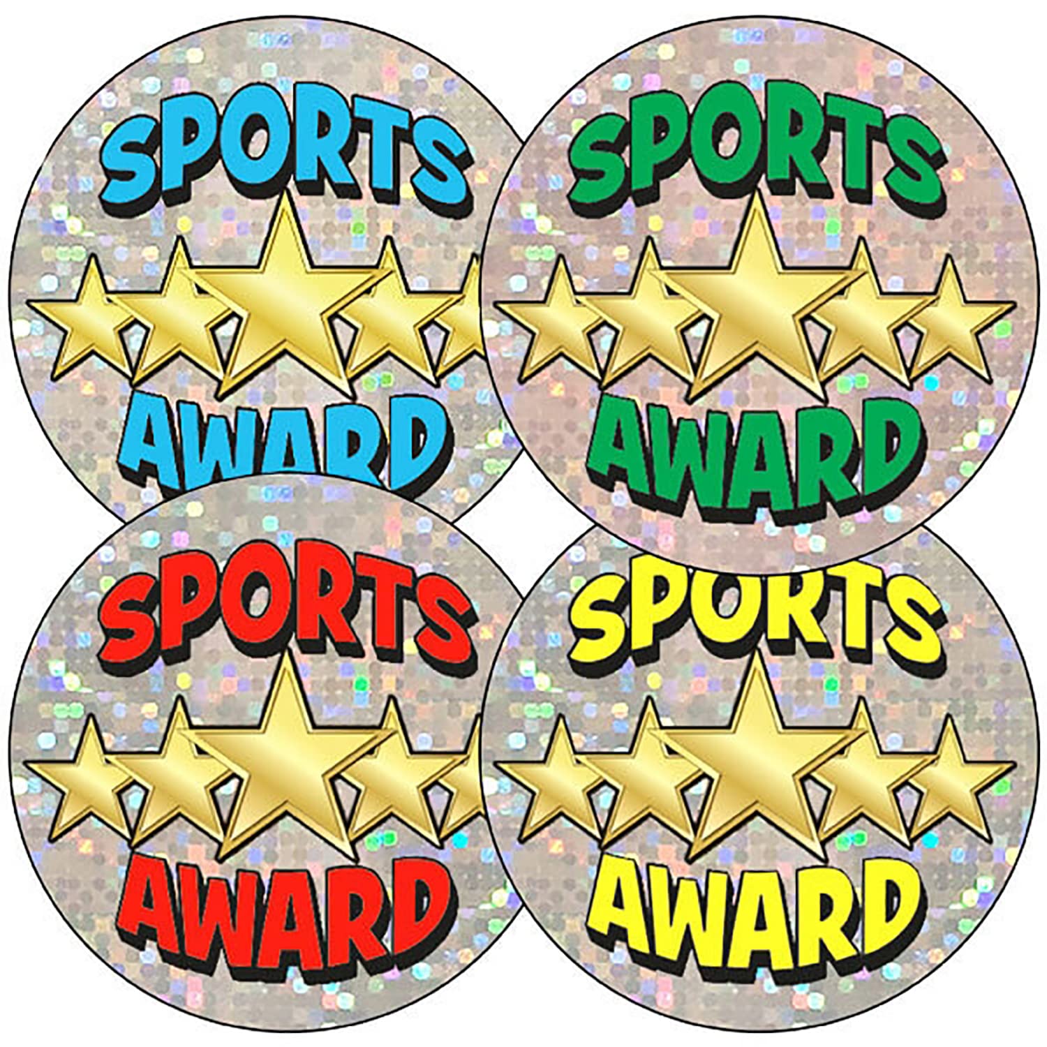 Primary Teaching Services Ltd Multicoloured 175 Holographic Sports Day Award Reward Stickers 37Mm Primary Teaching Services