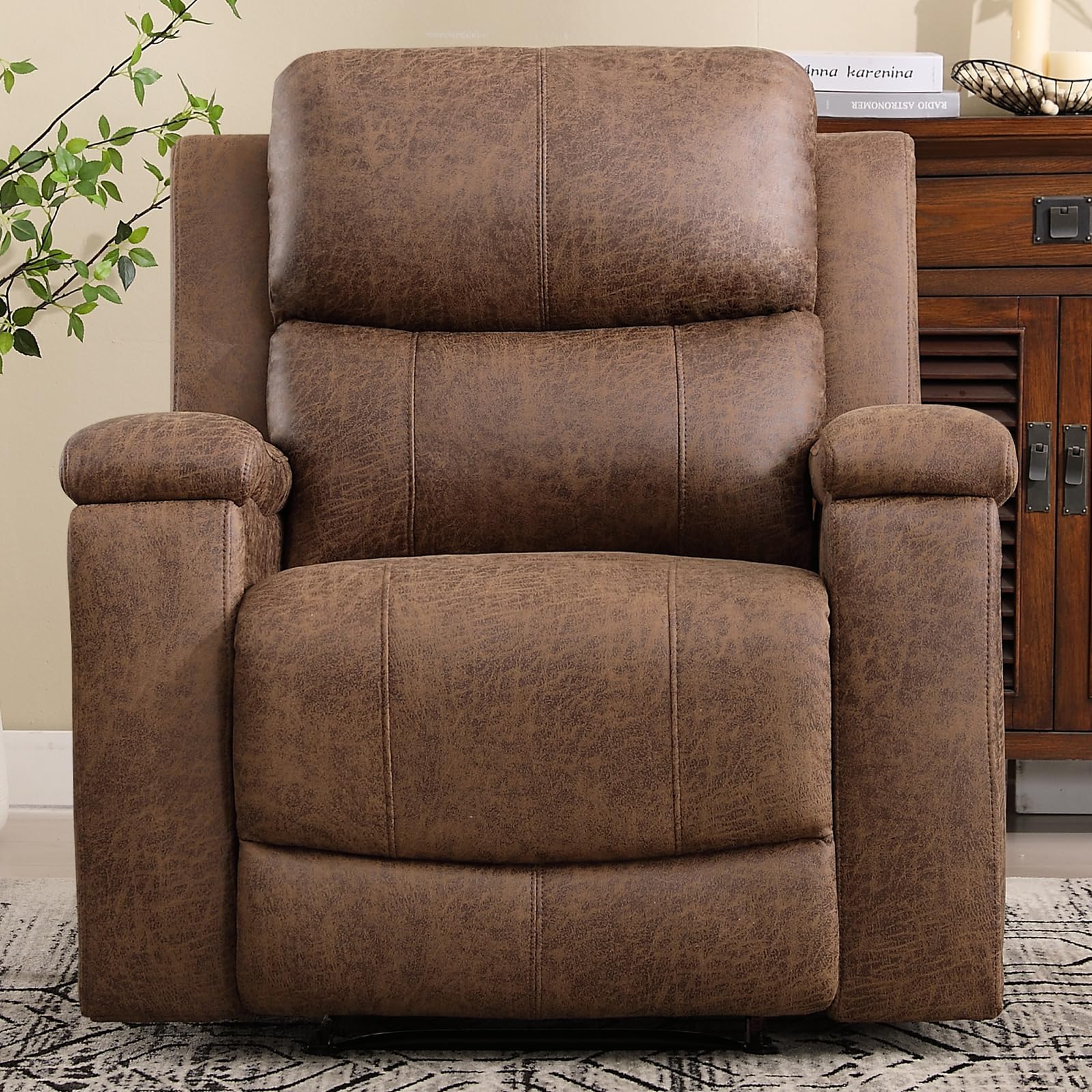 Best Leather Recliner Chairs 2026: 5 Practical Picks 3 CANMOV Leather Recliner Chair, Classic and Traditional Manual Recliner Chair wit — product photo