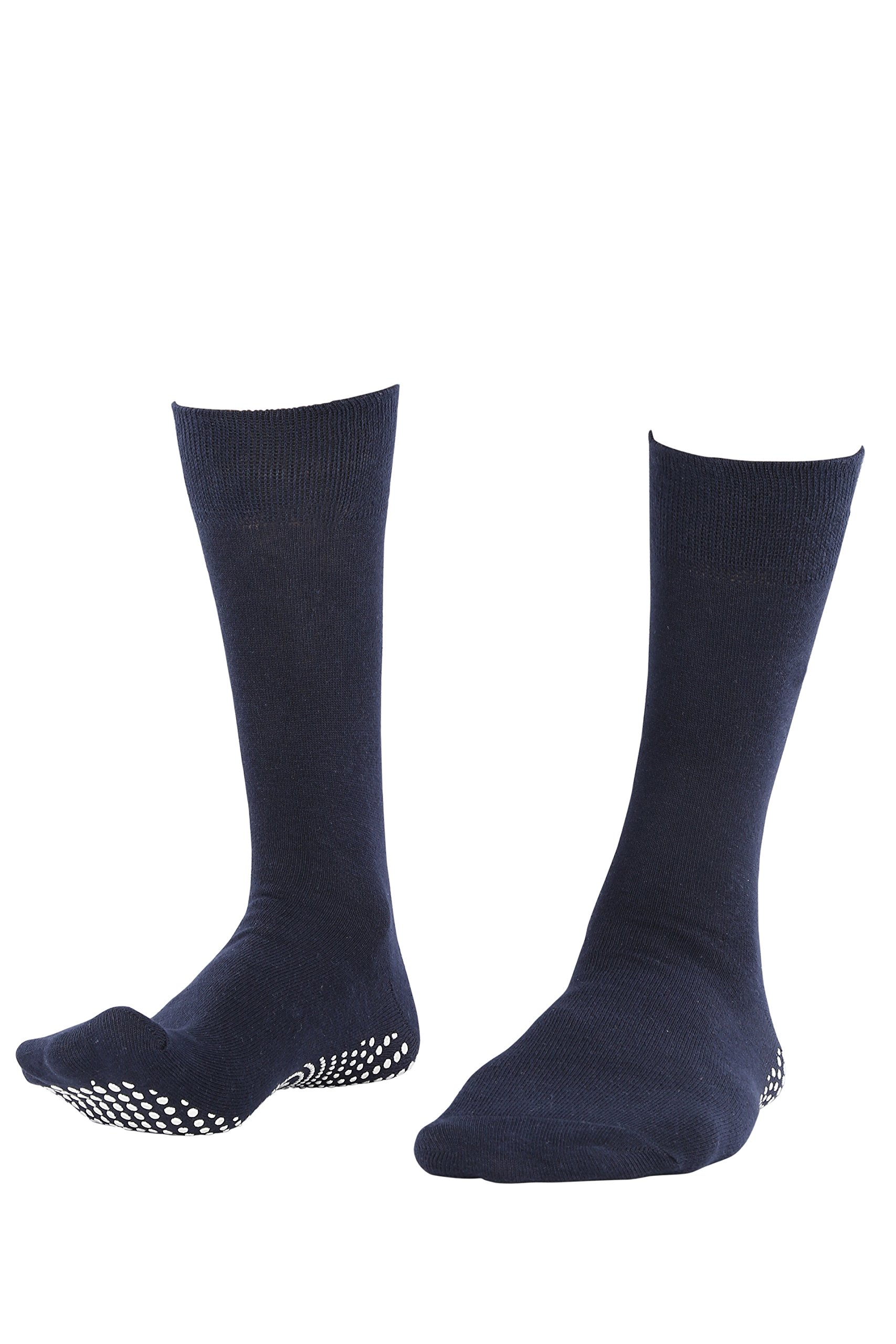 Antislip Full Length Cotton & Lycra Socks for Men, Ideal for Walking, Jogging, Yoga, Office and Home, Suitable for Daily Use (Pack of 5)