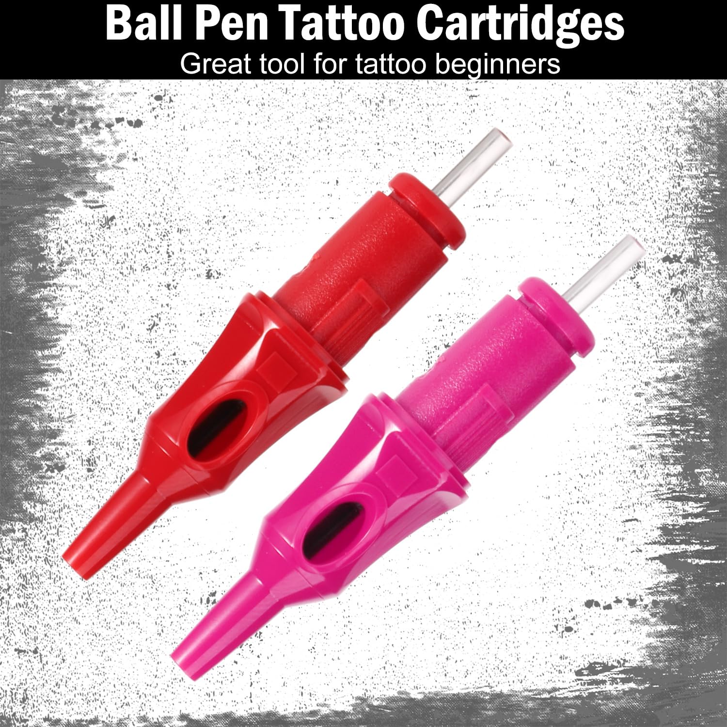 20 Sztuk Dlugopis Wklady do Tatuazu, WKLADY do Dlugopisu do Tatuazu Wklad z Igla do Tatuazu do Cwiczen Tatuazu na Dokumentach dla Poczatkujacych i Artystów (4 Kolory)
