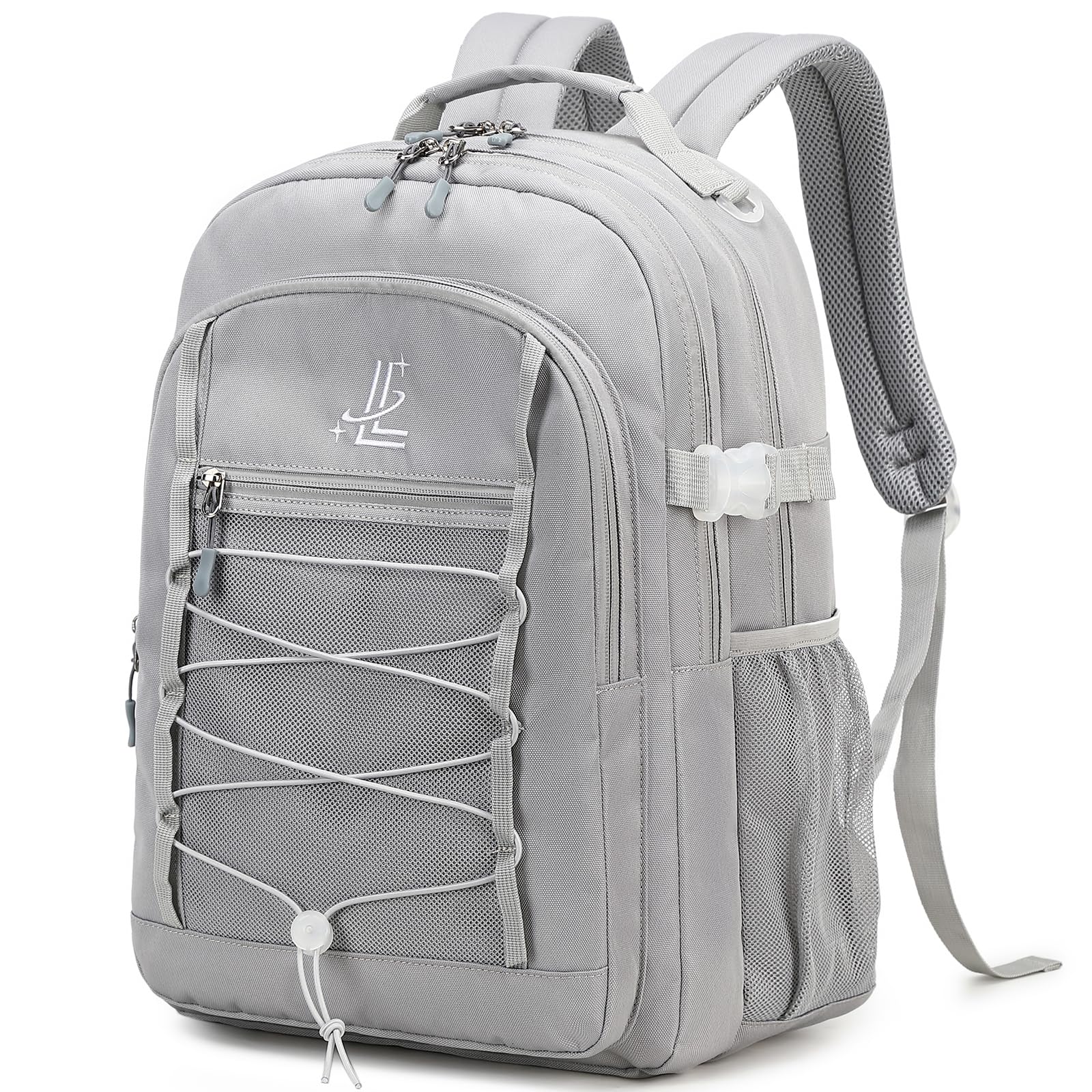 Lanola Travel Business Study Water Resistant Casual Backpack Lightweight Student School bag for Men Women - Gray