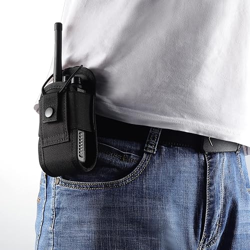 Miniatura 2 de abcGoodefg Molle Radio Holder Walkie Talkie Funda para Deber Cinturón Radio Holster Tactical Caza Intercomunicador Bolsa
