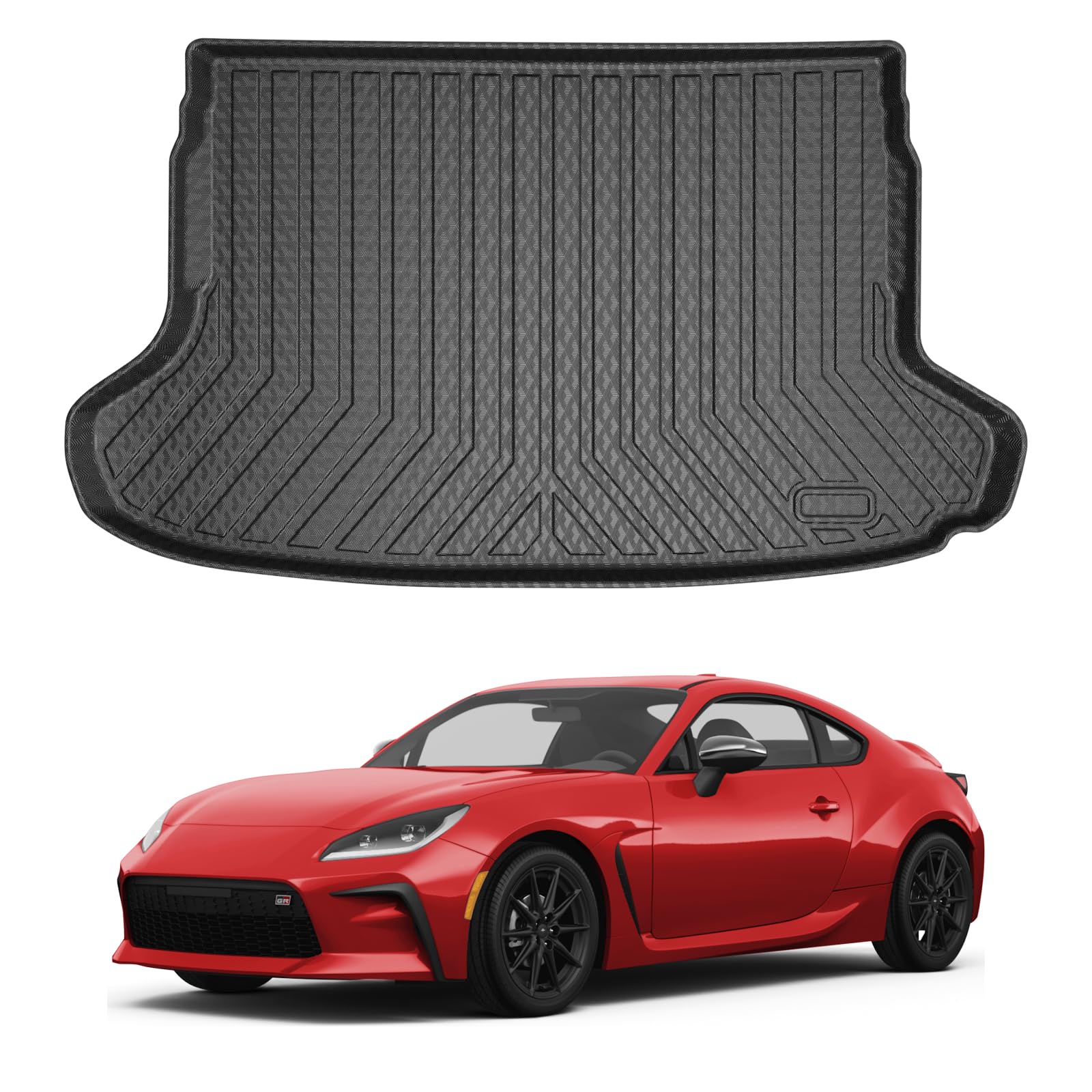 Mixsuper Cargo Liner for 2022-2025 Toyota GR86 / Subaru BRZ All Weather Cargo Mat Rear Trunk Liner Tray Black