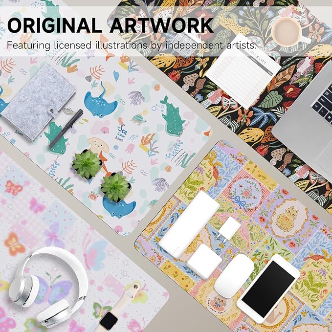 AUPET Protector de Escritorio de Cuero PU, Tapete para Mouse 35 x 17in miniatura 5