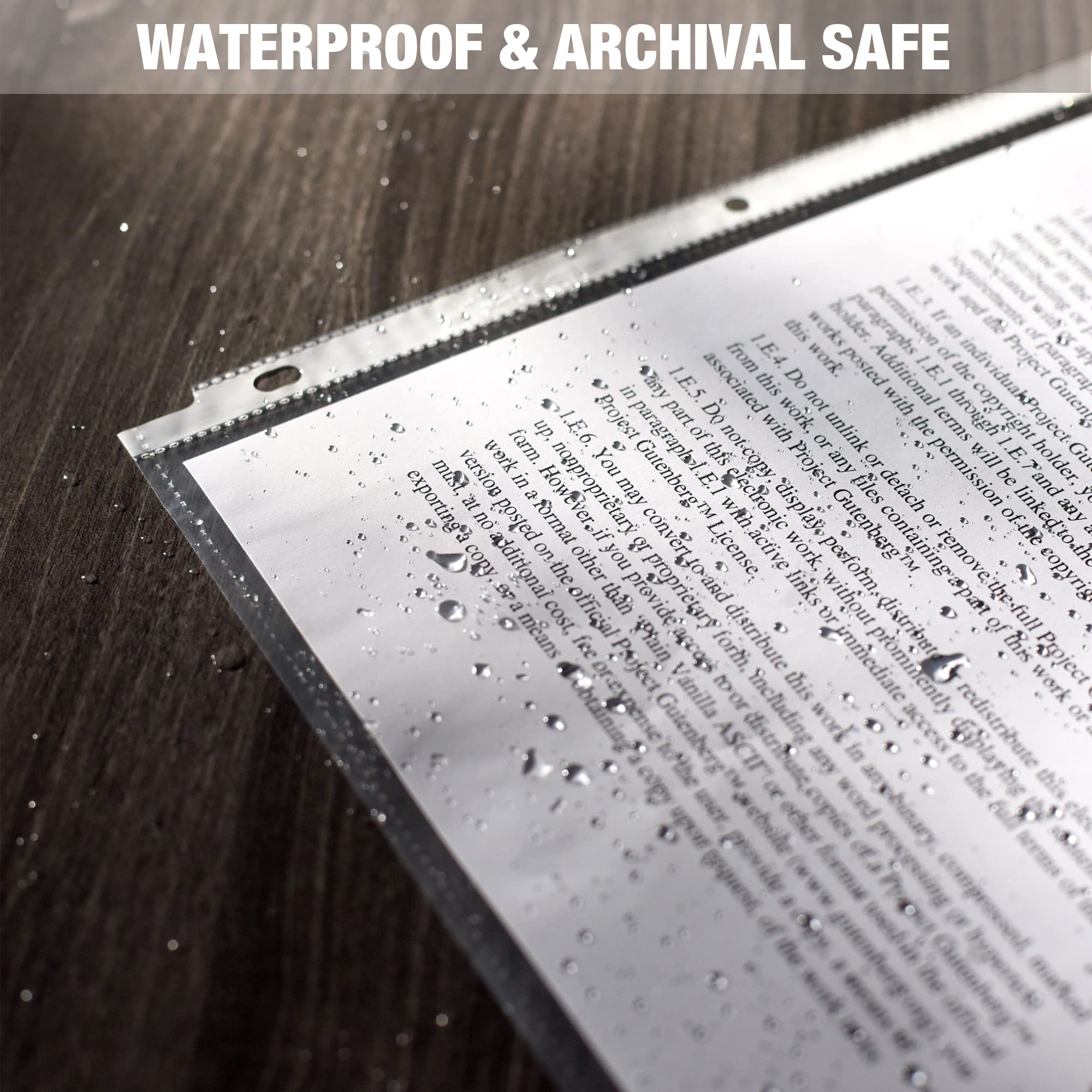 Samsill 25 Pack Secure Locking Clear Sheet Protector, Super Heavyweight 5mil, Archival Safe and Top Loading