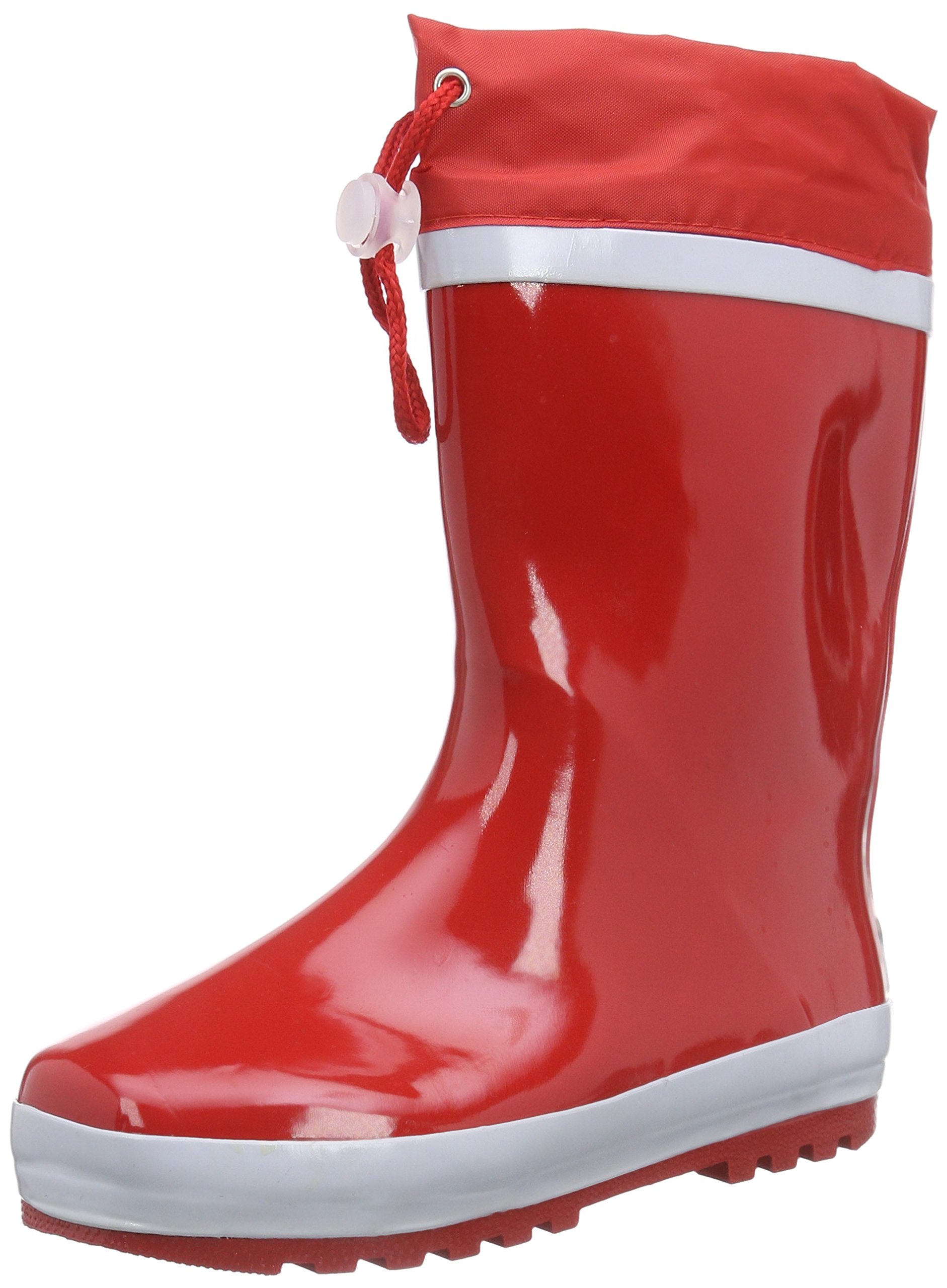 Playshoes GmbH Rubber Basic Lined, Unisex Kids' Rain Boots, Red 10.5 Child UK (28/29 EU)