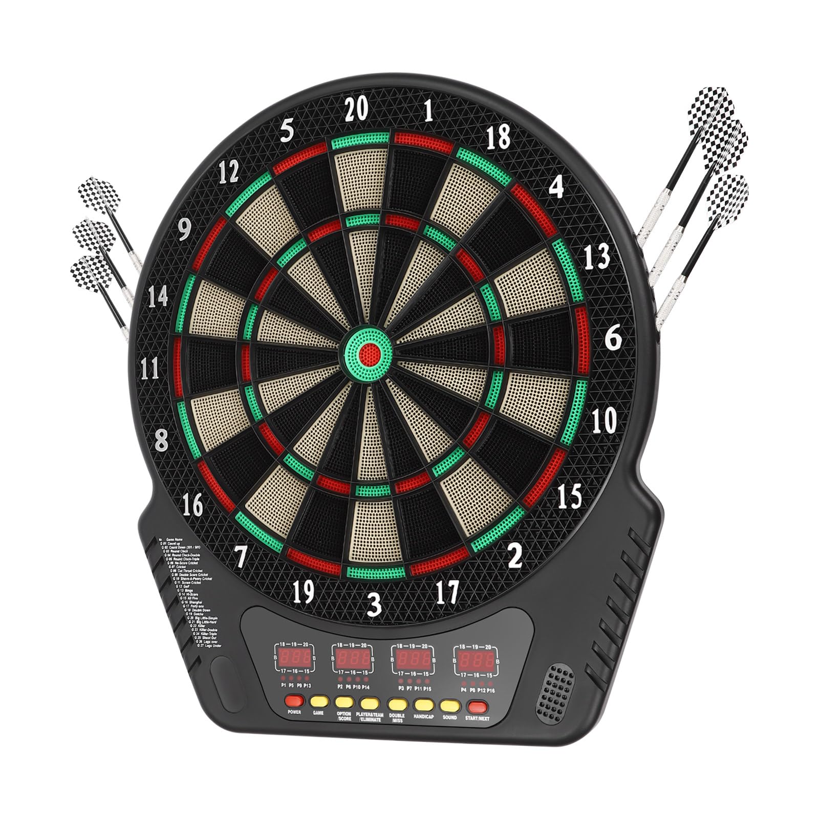 Cible de fléchettes électronique professionnelle, jeu de fléchettes électronique, 4 indicateurs LED, pour la maison, les fêtes, le jardin, le bar