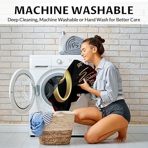 Miniatura 4 de Manta de boda, suave, mullida y cálida, 60 x 80 pulgadas, mantas de oración matrimonial para novia, novio, mantas modernas negras, regalos para