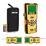 PREXISO 5-in-1 Stud Finder with Laser Level Marking & Ultrasound Distance Measure - Area, Volume, Addition | Wood, AC Wire Detector - Wall Scanner Beam Finders for Dry Interior Walls, Metal Studs