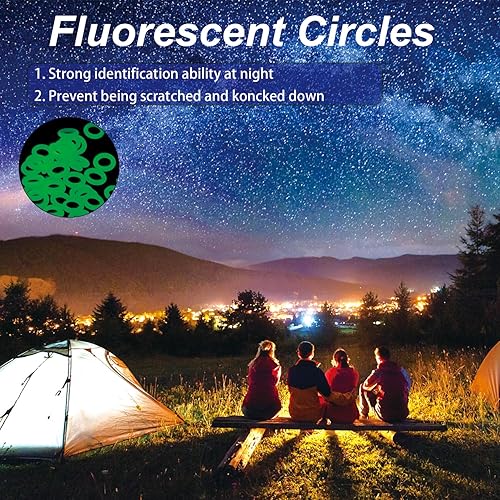 Miniatura 6 de Paquete de 12 estacas para tienda de campaña con martillo, estacas de tienda de campaña resistentes de 16 pulgadas + martillo de campamento de 10