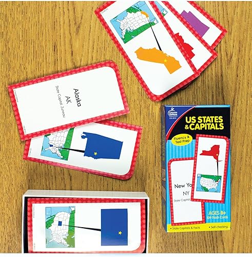 Miniatura 7 de Tarjetas de estados y capitales de los Estados Unidos, publicación de Carson Dellosa