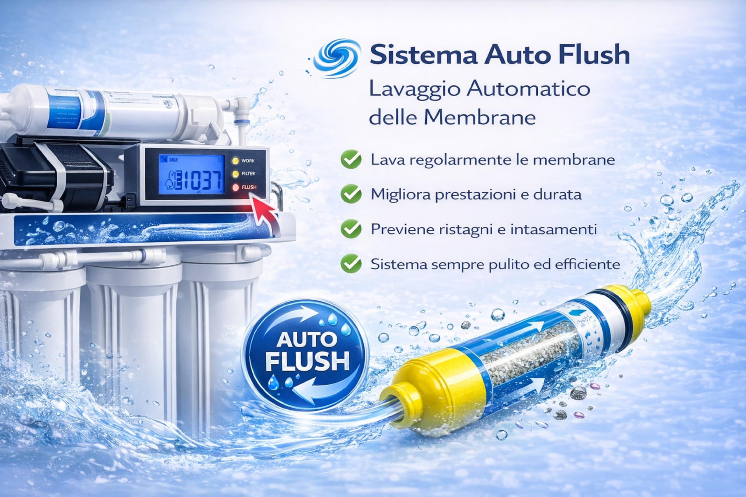 Depuratore Acqua Osmosi Inversa 7 Stadi filtri | DC-RO3007 Purificatore domestico acqua potabile dal rubinetto di casa