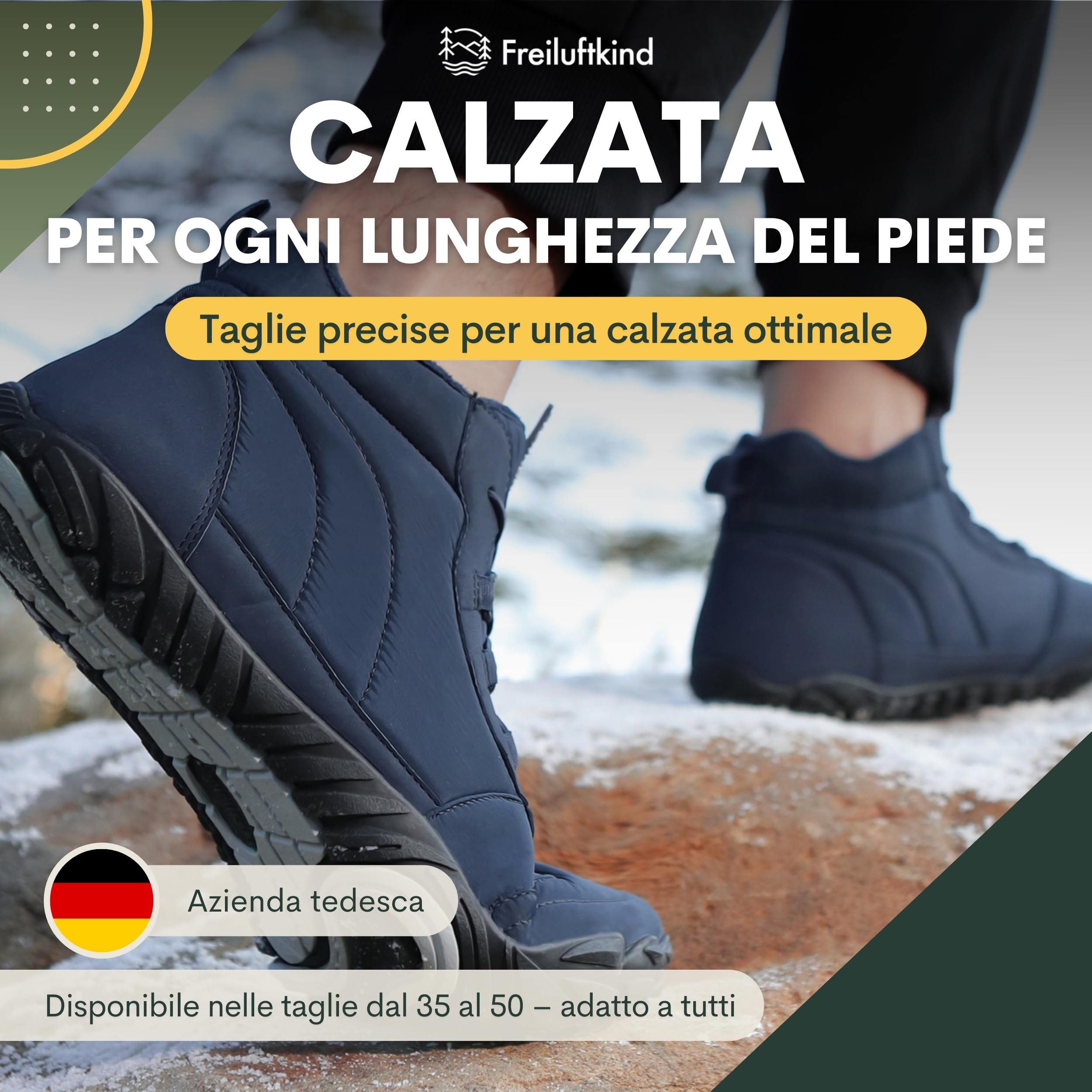 Freiluftkind Kepler Barefoot Shoes idrorepellenti e Foderati – Scarpe Barefoot Unisex per l'inverno – Scarpe Calde Impermeabili