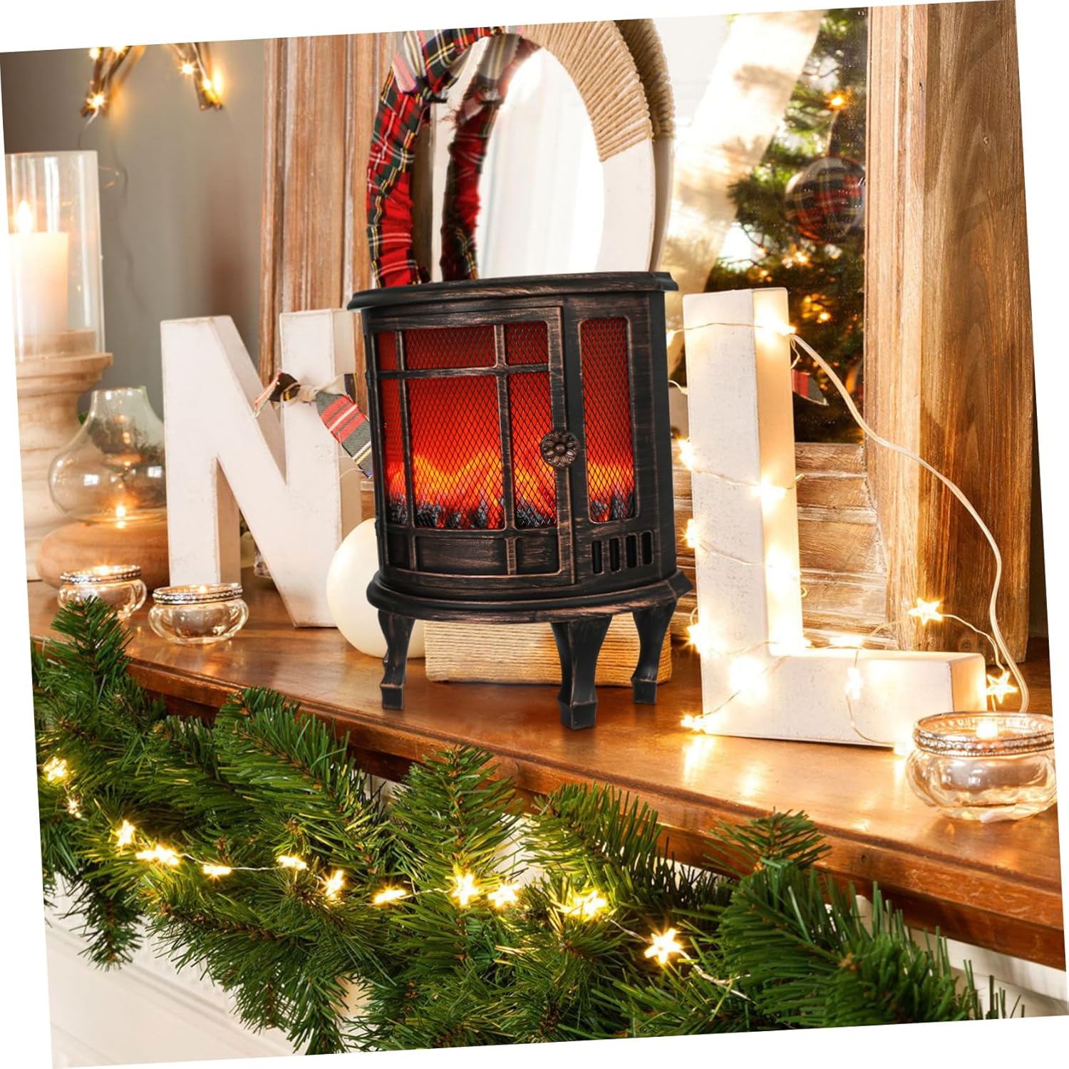 Alipis Decorative Fireplace Lamp for Living Room Unique Design for Home Decor Special Occasions Indoor Use Battery Operated Stylish Accent