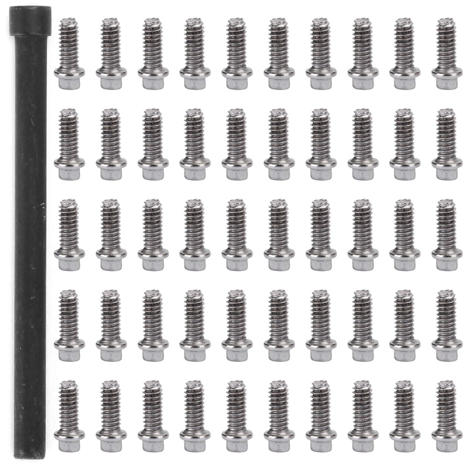 50Pcs RC Car Wheel Rims Hub Screws Kit, Stainless Steel M2 Screws for 1/10 RC Crawler Car 1.9 Beadlock Rings
