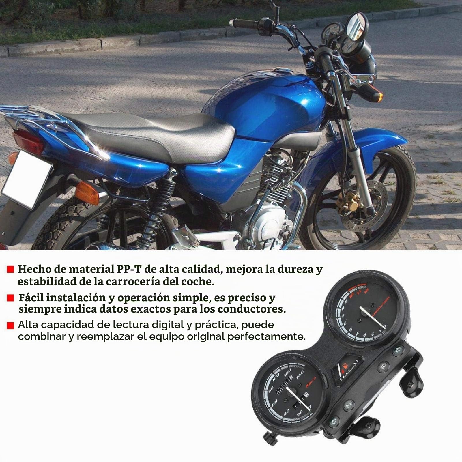 Yctze para ybr 125 tachimetro originale ybr 125 case Tacómetro de motocicleta Velocímetro Odómetro PP-T Instrumento de motocicleta Pantalla digital Tacómetro