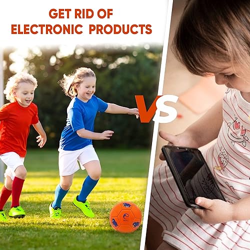 Miniatura 5 de Soccer Ball Size 3  Size 4 Soccer Ball for Kids 3-12 Kids Soccer Ball Toy Gift for Toddler 4 5 6 7 Dinosaur Cartoon Outdoor Sports Ball for Juniors