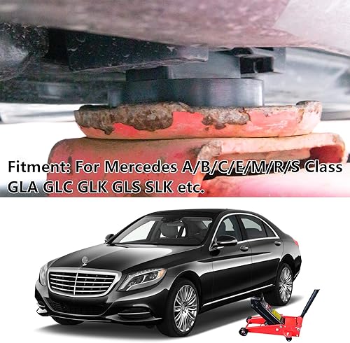 Miniatura 3 de Almohadilla de Goma para Gato de Coche Adaptador de Marco con Ranura para Piso para Mercedes S CLK A M SLK B C E S GLC Disco de Gato Almohadilla