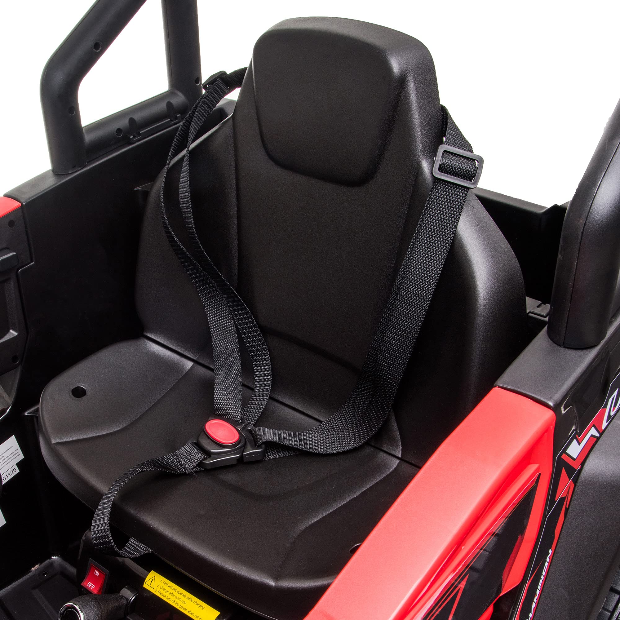 HOMCOM Macchina Elettrica per Bambini 12V Quad 118x76x104cm Rosso e Nero | Velocità 3-6km/h, Quad Elettrico Mini con Doppio Motori, USB, Lettore MP3 e Telecomando