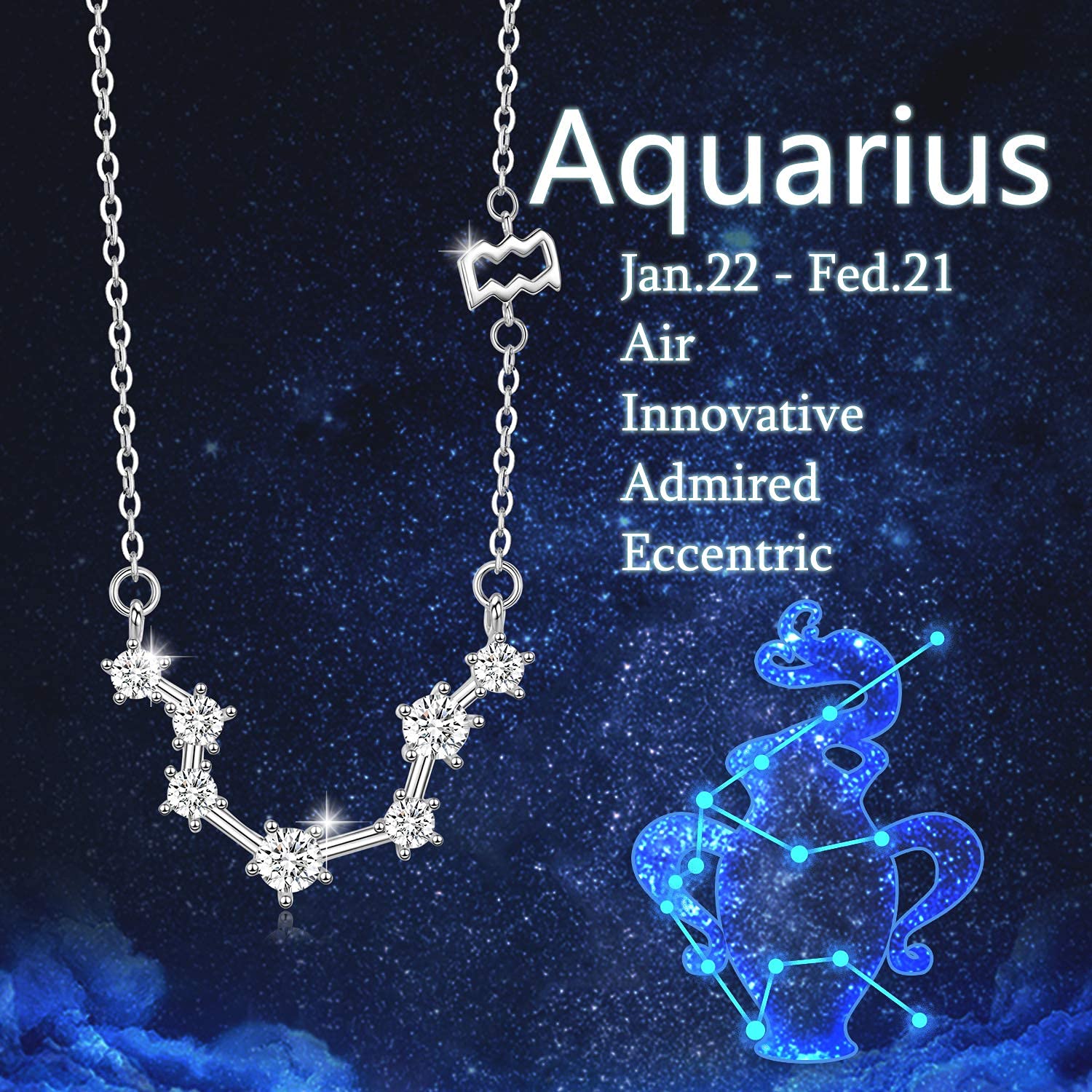 12 Costellazione dello zodiaco Collana in argento sterling 925, Astrologia 12 Costellazione del pendente Oroscopo Segno Astrologia Zodiaco CZ Stella Collana Gioielli Regali di compleanno per le donne