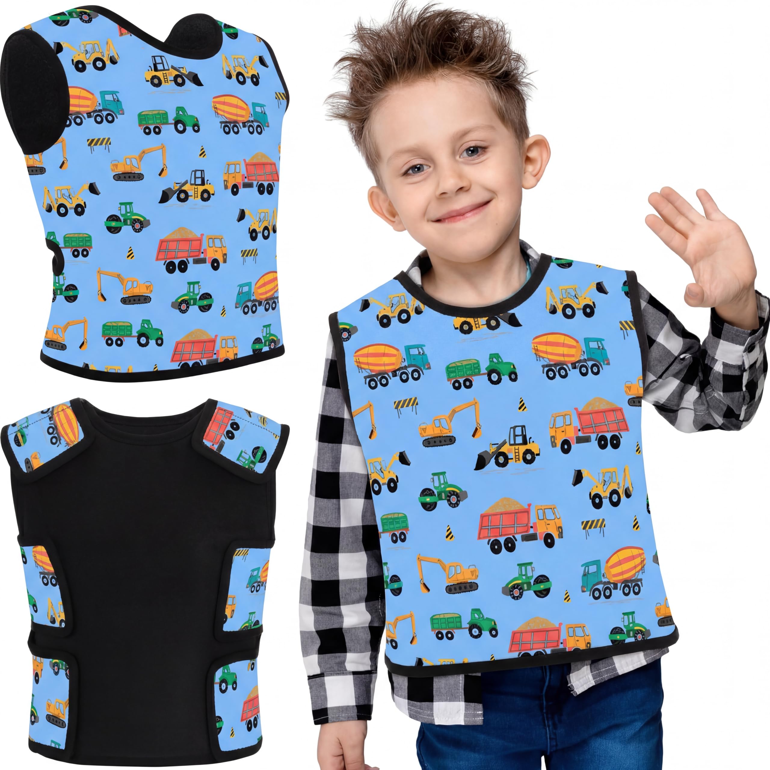 Janmercy Kid Compression Vest, Age 2 to 9, Truck, Medium