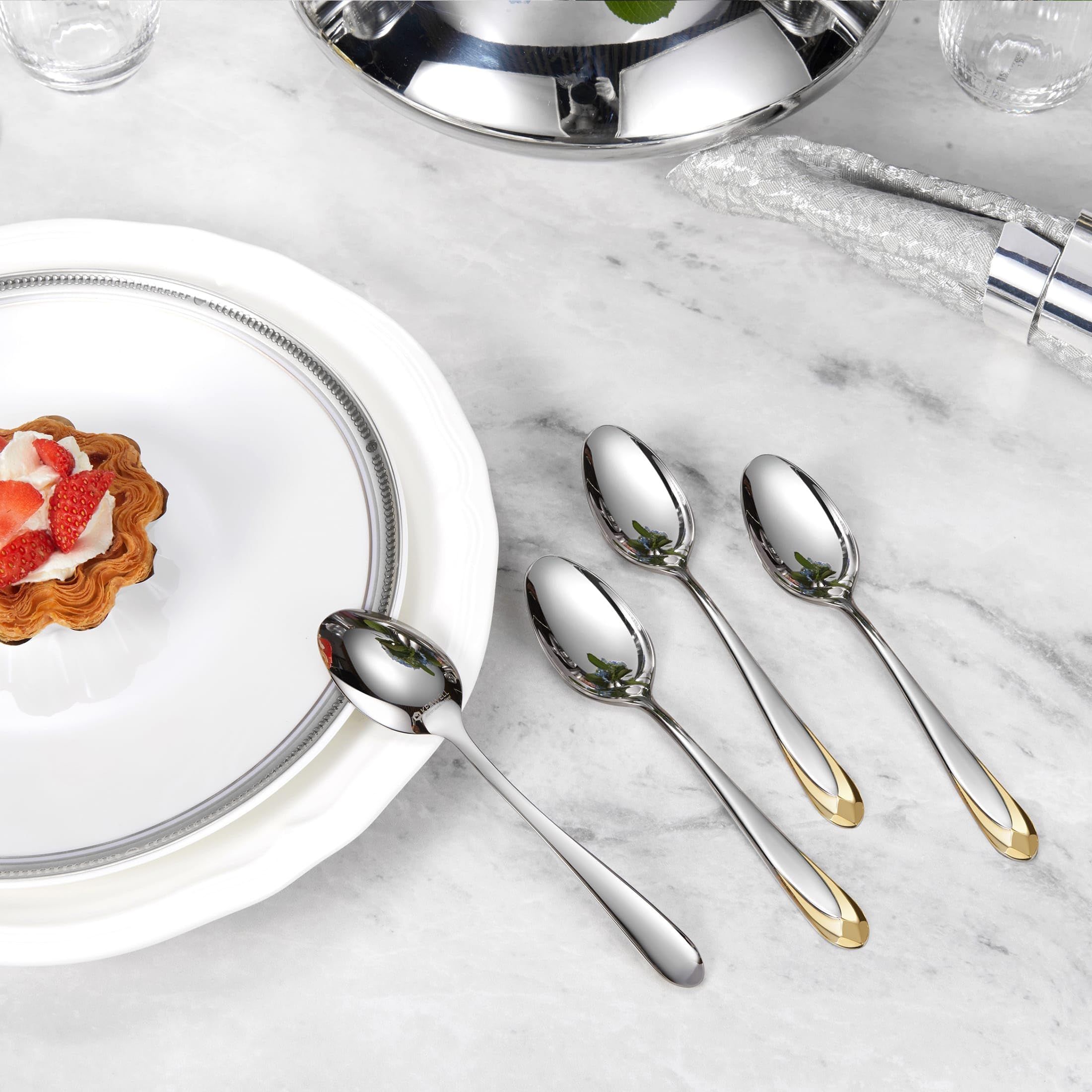 KEAWELL Astra Silverware Set - Elegant & Durable -9