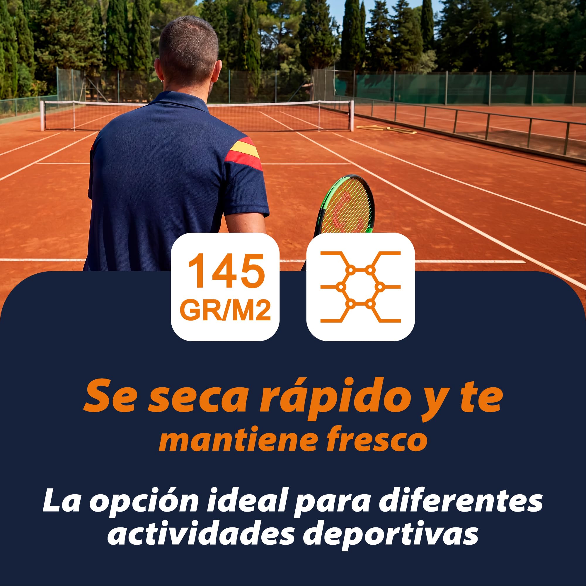 Polo Deportivo Falcon - 145g de Poliester técnico - 100% Transpirable - Versátil, cómodo y Ligero - Fácil Planchado y Mayor Durabilidad