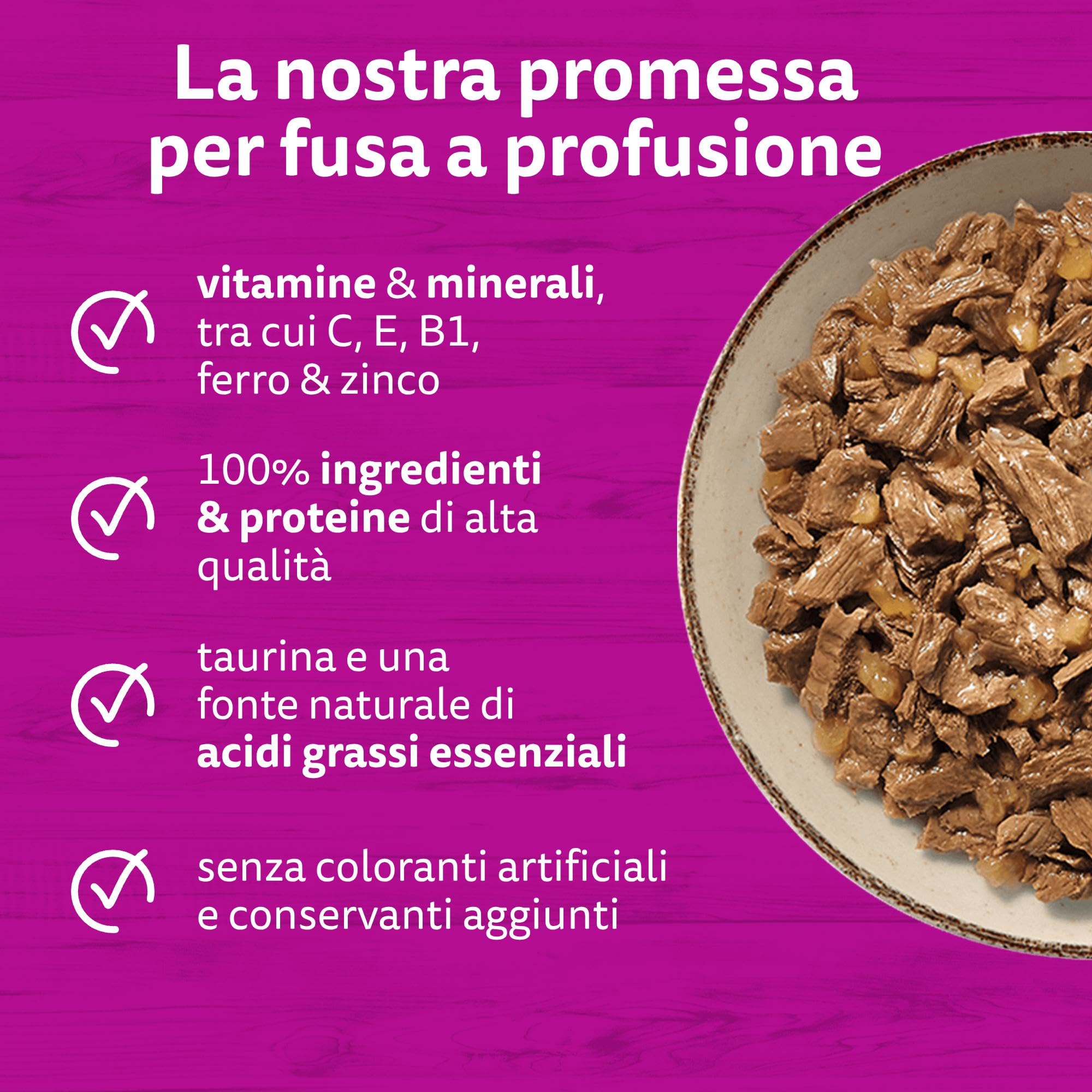 WHISKAS PURE DELIGHT Cibo Umido in Gelatina per Gatti Adulti 4x85g Selezione Delicata, confezione da 13