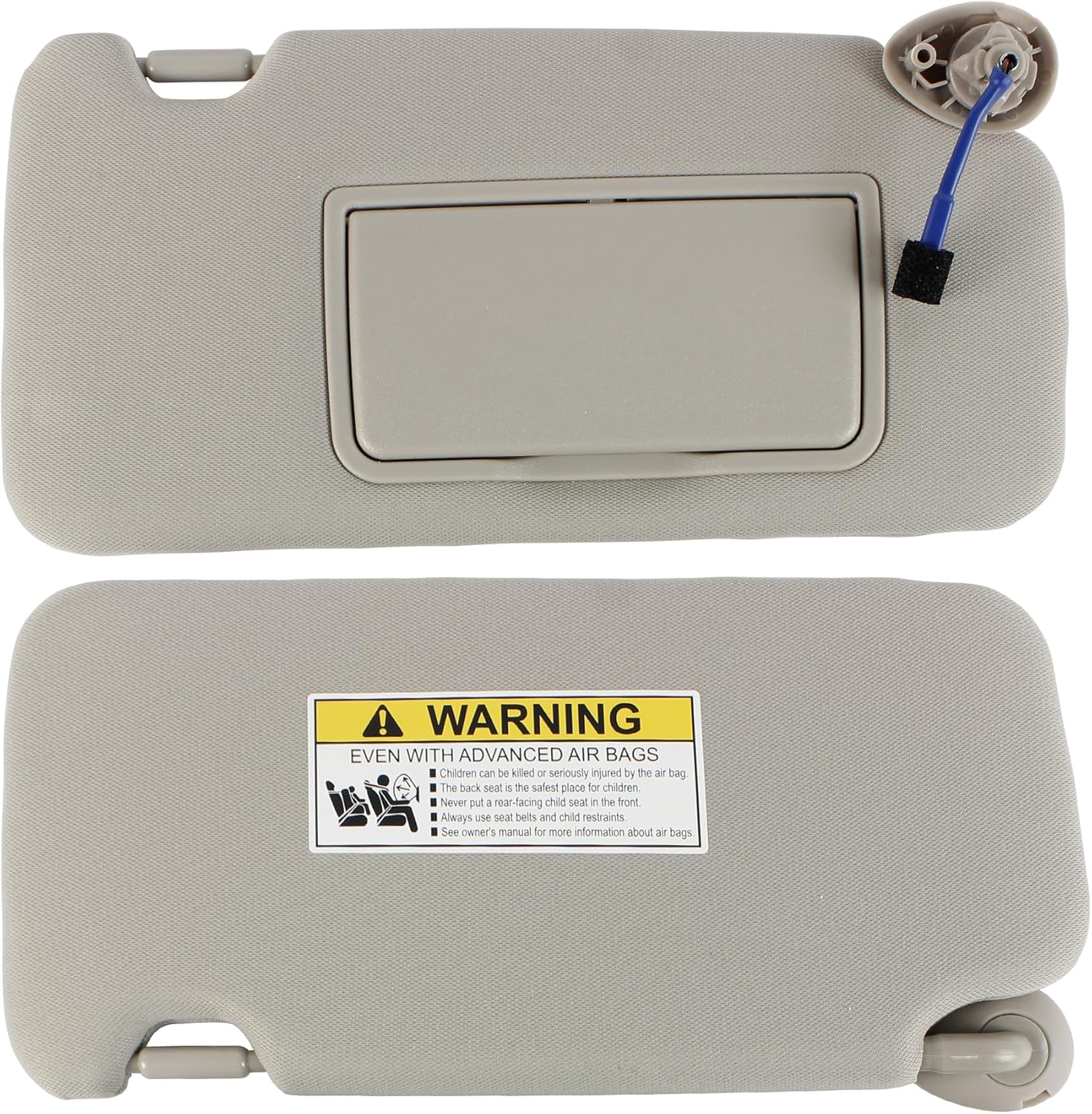 PEVEST Sun Visor with Lights&Mirror RH Passenger Side-Platinum Gray Interior for Honda HR-V EX-L/EX/LX/Sport 2016-2022 | Replaces 83230-T7W-A12ZA, 83280-T7W-A11ZA (Honda HRV 16-22 Platinum Gray Right)