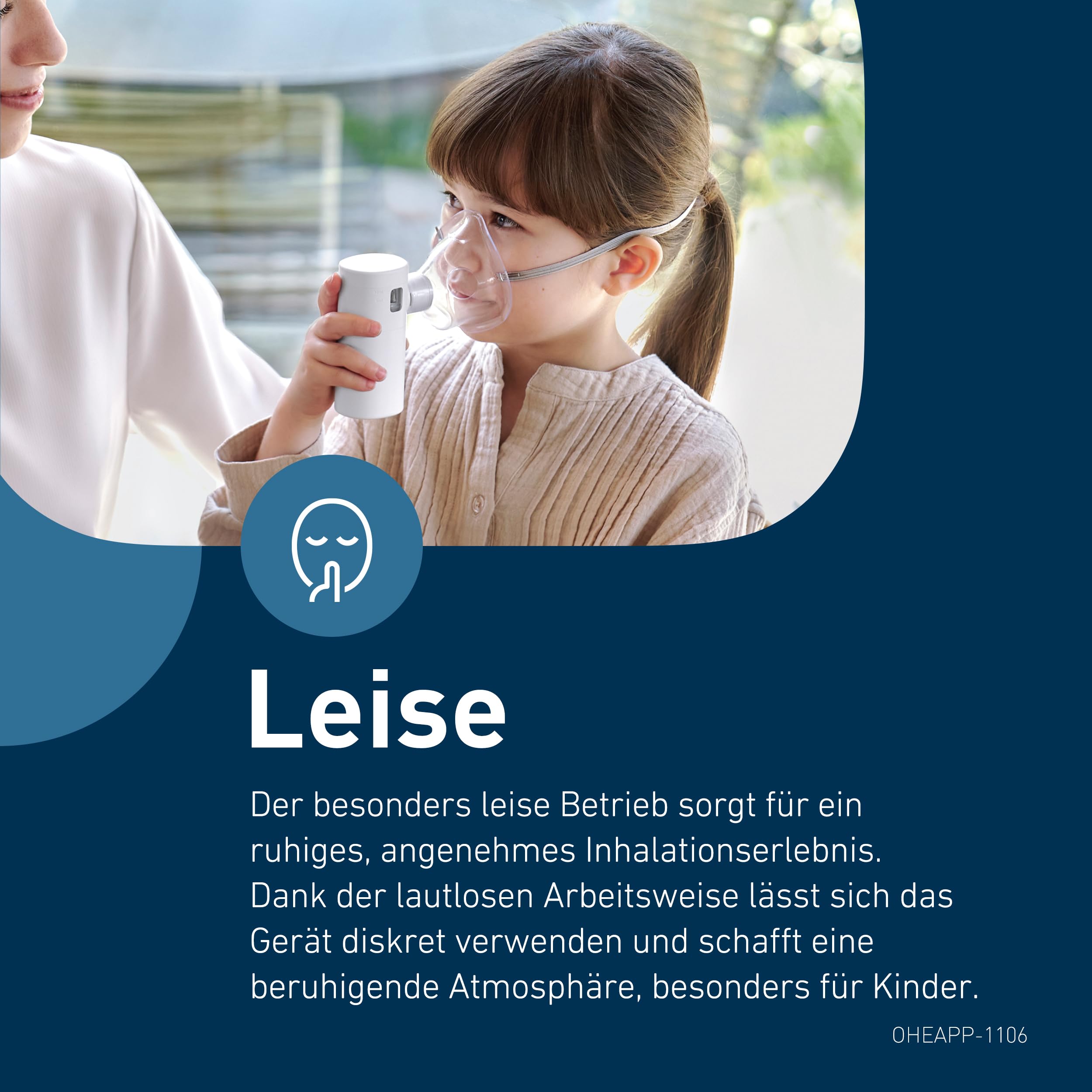 Leiser Inhalator mit 2 Maskengrößen & Mundstück, Husten & Erkältung, USB-C aufladbar | Inhalator mit 2 Maskengrößen und Mundstück, Linderung von Husten und Erkältung, wiederaufladbar per Micro-USB