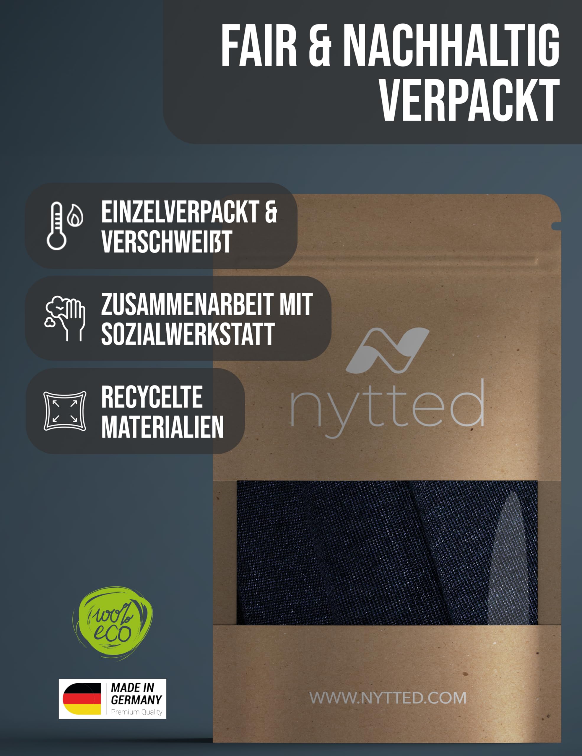 NYTTED® Merino Mütze und Schal Set für Damen & Herren | Made in Germany | 100% Feinste Merinowolle | Kuschelig Weiches & Warmes Set