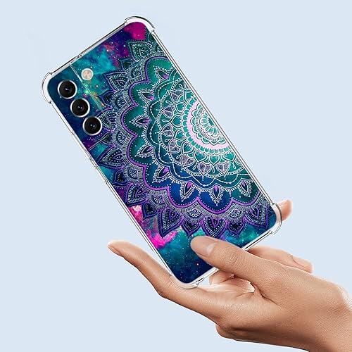 Miniatura 3 de Funda para Galaxy S21 FE 5G, protección contra caídas espaciales de flores de mandala, a prueba de golpes, carcasa protectora de cuerpo completo