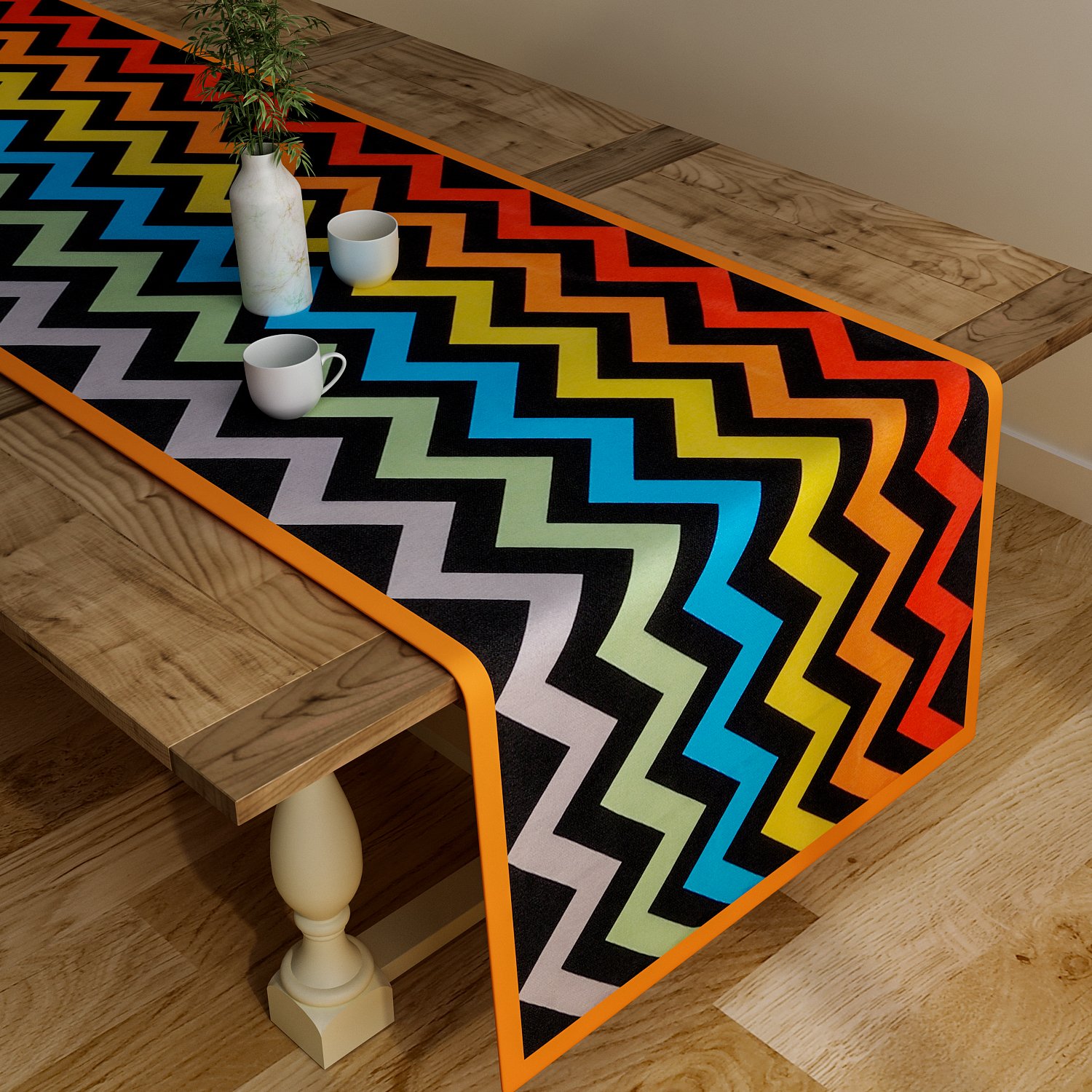 Buy SEJ by Nisha Gupta Printed Table Runner for 4 Seater Dining Table