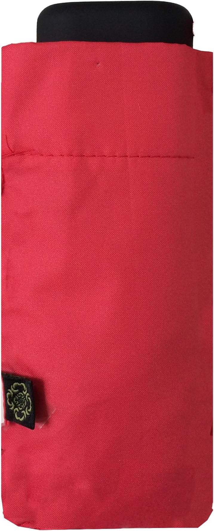 SMATI City Travel Folding Umbrella - Mini Pocket Size 17cm - Rectangular Shape Design - Windproof - 6 Ribs in alumium and Fiberglass - Compact - Ultra Light (Red)