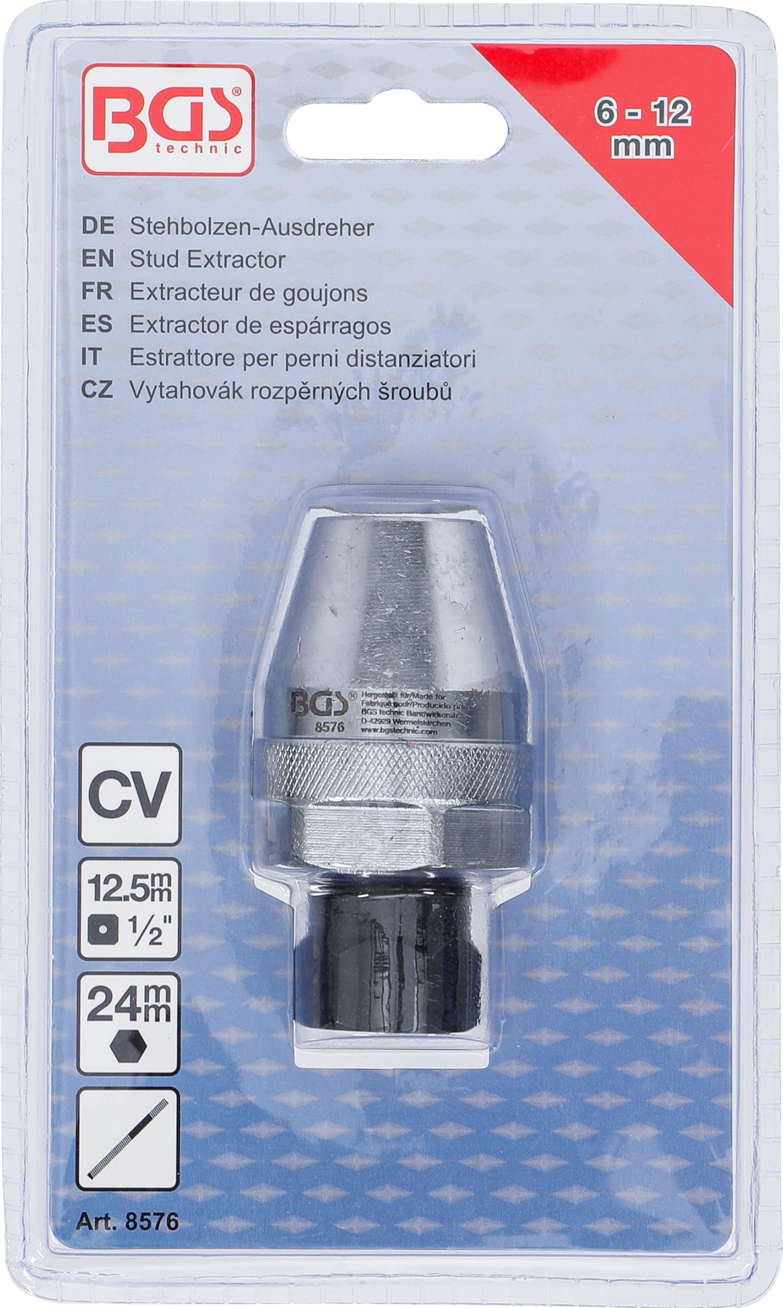 BGS 1884 | Tapeind uitdraaier | 12,5 mm (1/2) | 8 mm