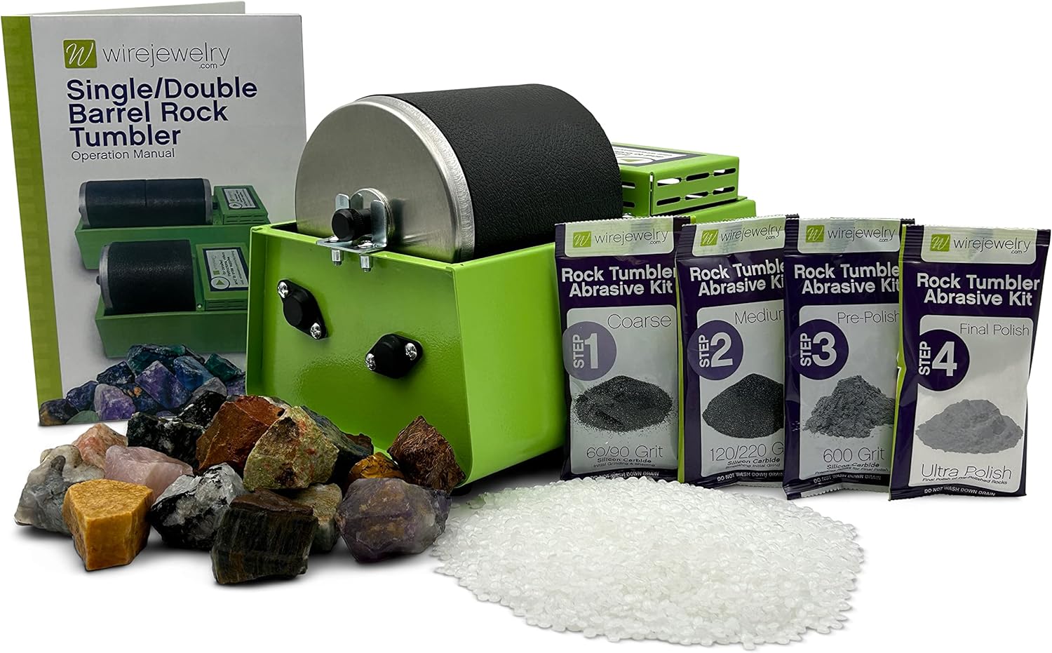 WireJewelry Single Barrel Rock Tumbler Kit Includes 1.5