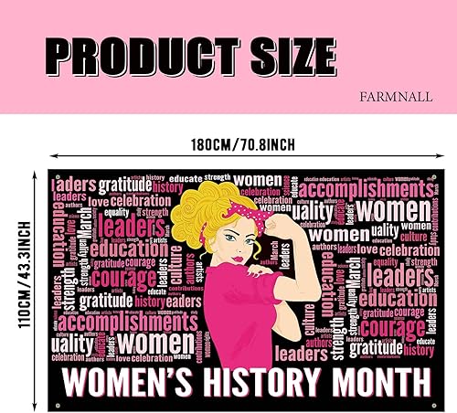 Miniatura 3 de Decoración del mes de la historia de las mujeres, telón de fondo del mes de la historia de las mujeres, póster decorativo para fiesta, fotografía,