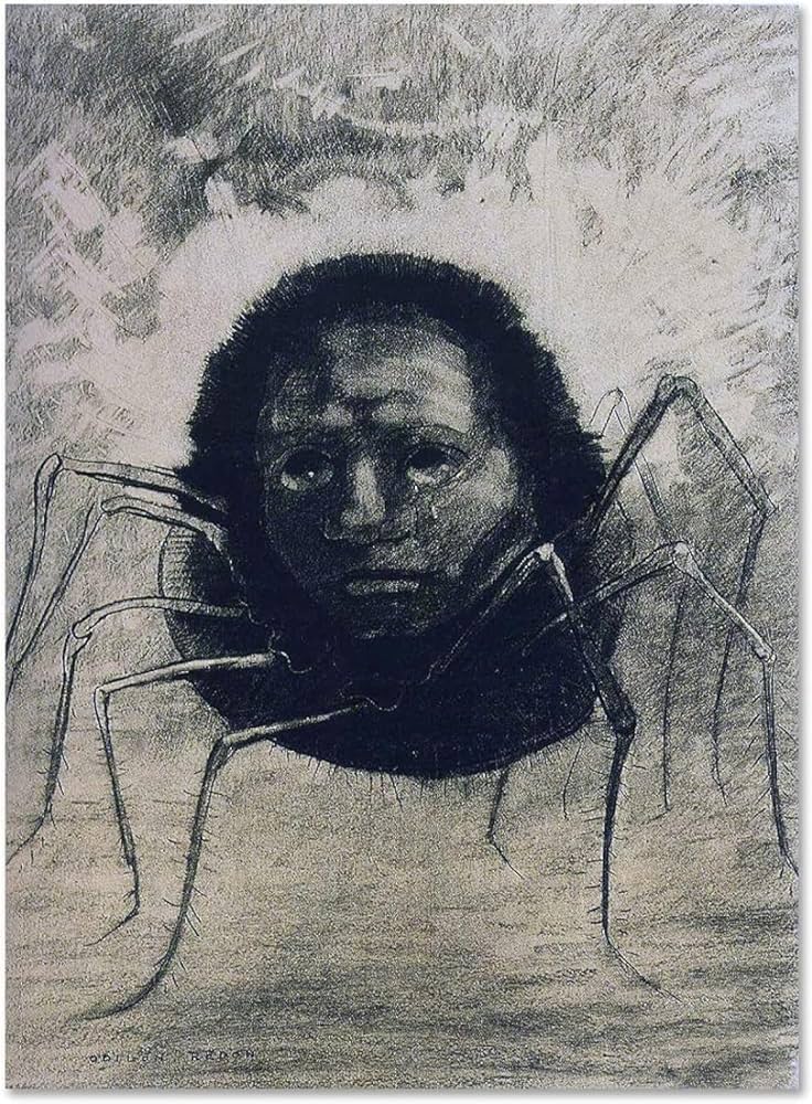 Amazon.co.jp: 有名なオディロン・ルドン・ポスター《泣く蜘蛛