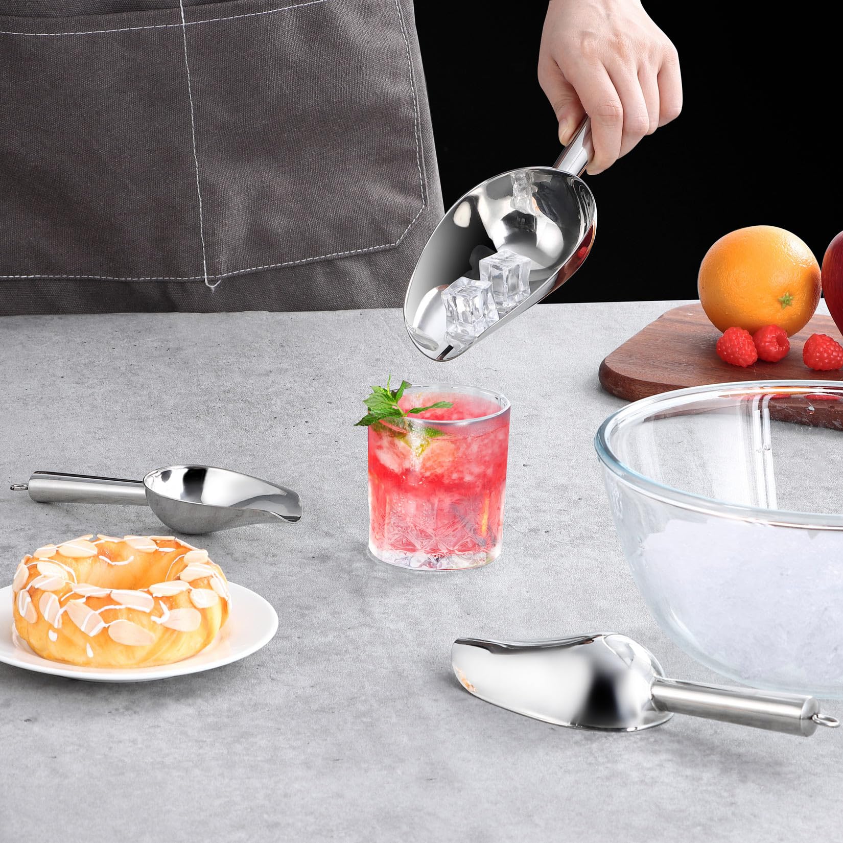 P&P CHEF Lot de 3 cuillères à glace (85 g + 170 g + 226,8 g)