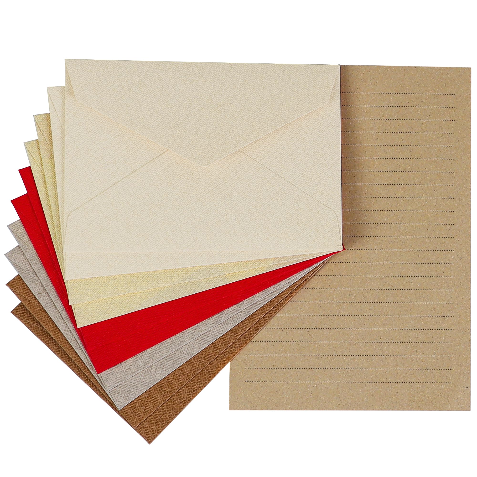 10 Pack Best Paper and Heavyweight Envelopes Set, 6.30 X 4.33 Inches Envelopes with Jute Rope for Office, Wedding Gift Cards, Invitations, Graduation,