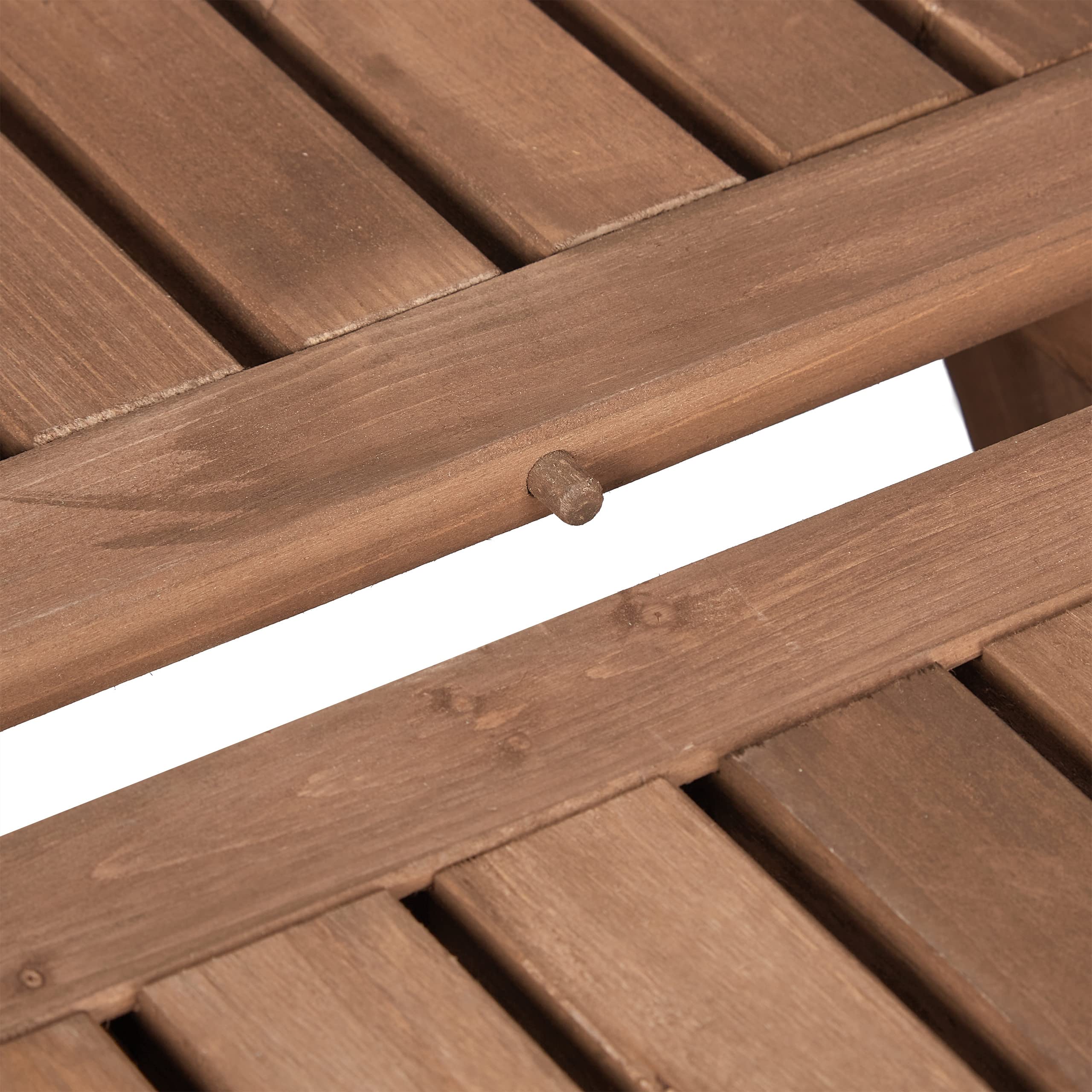 Relaxdays Tavolino Pieghevole Legno 50x50x50 cm Marrone
