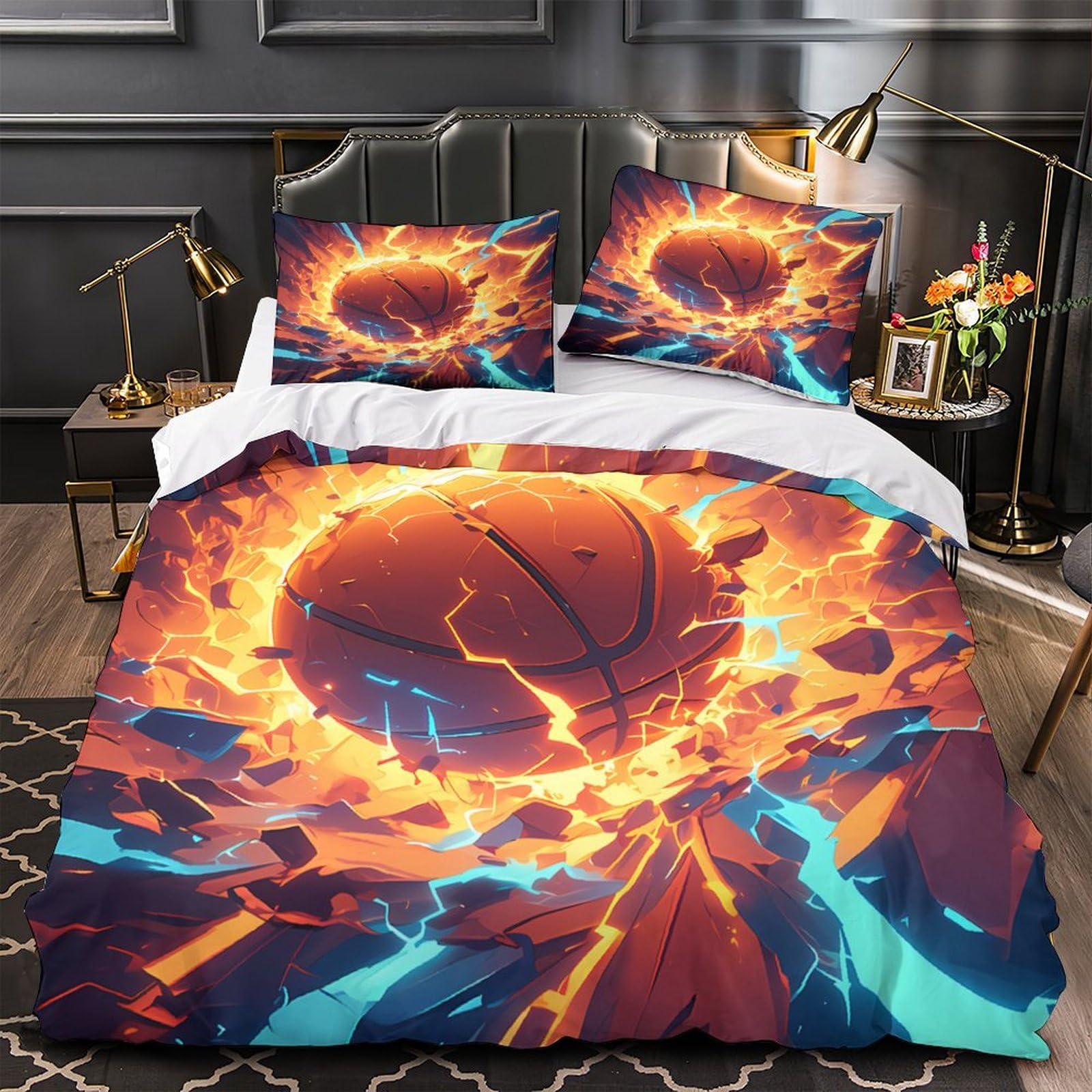 Parure de lit Boule Explosive zippée et résistante pour couple